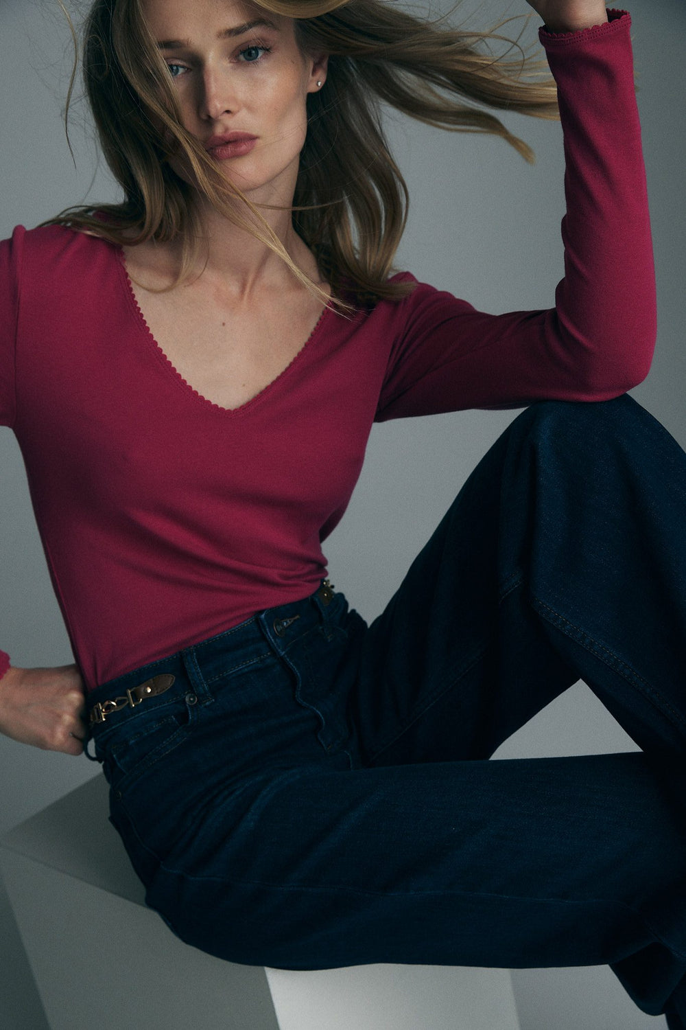 V-neck top