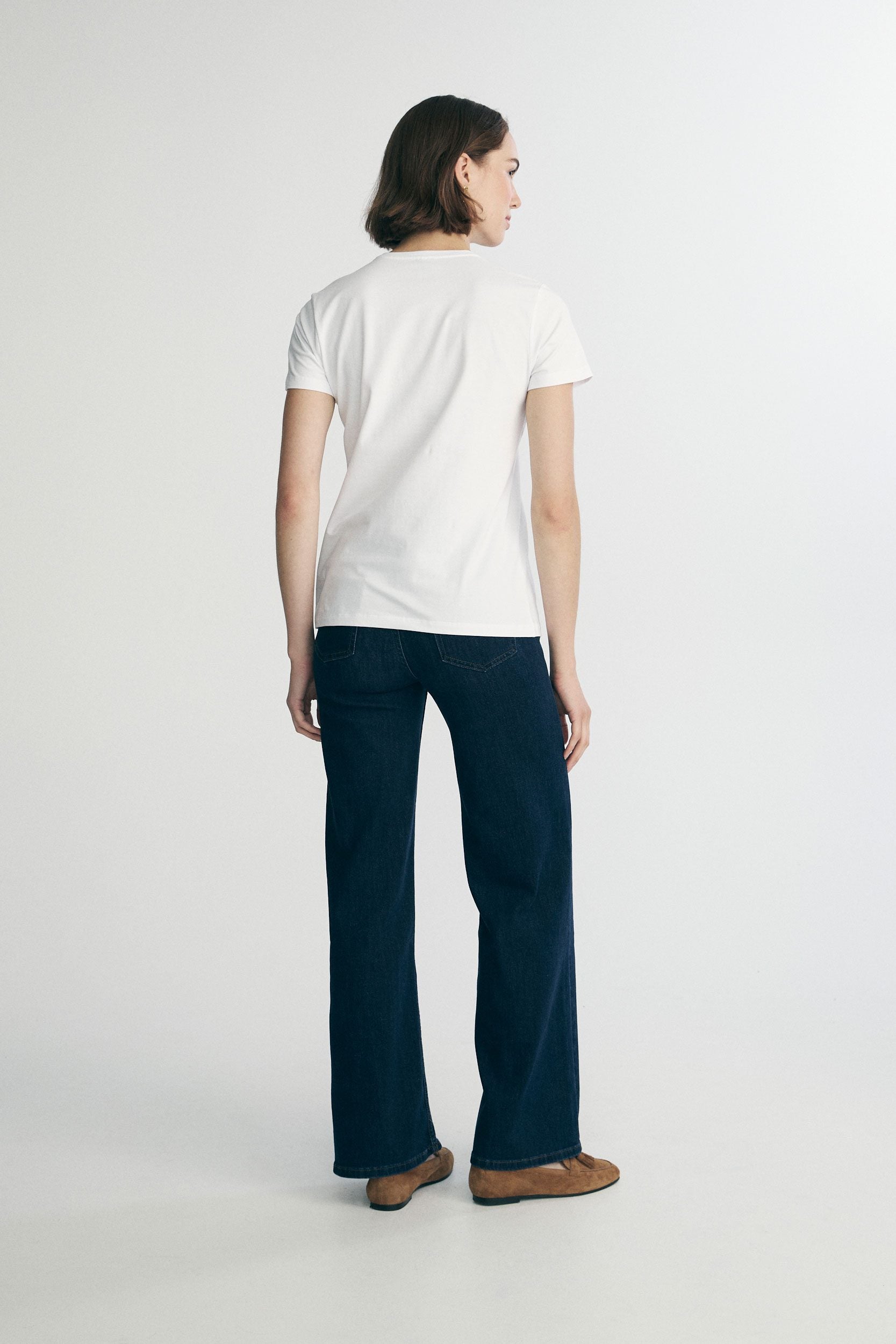 T-shirt with embroidery and print