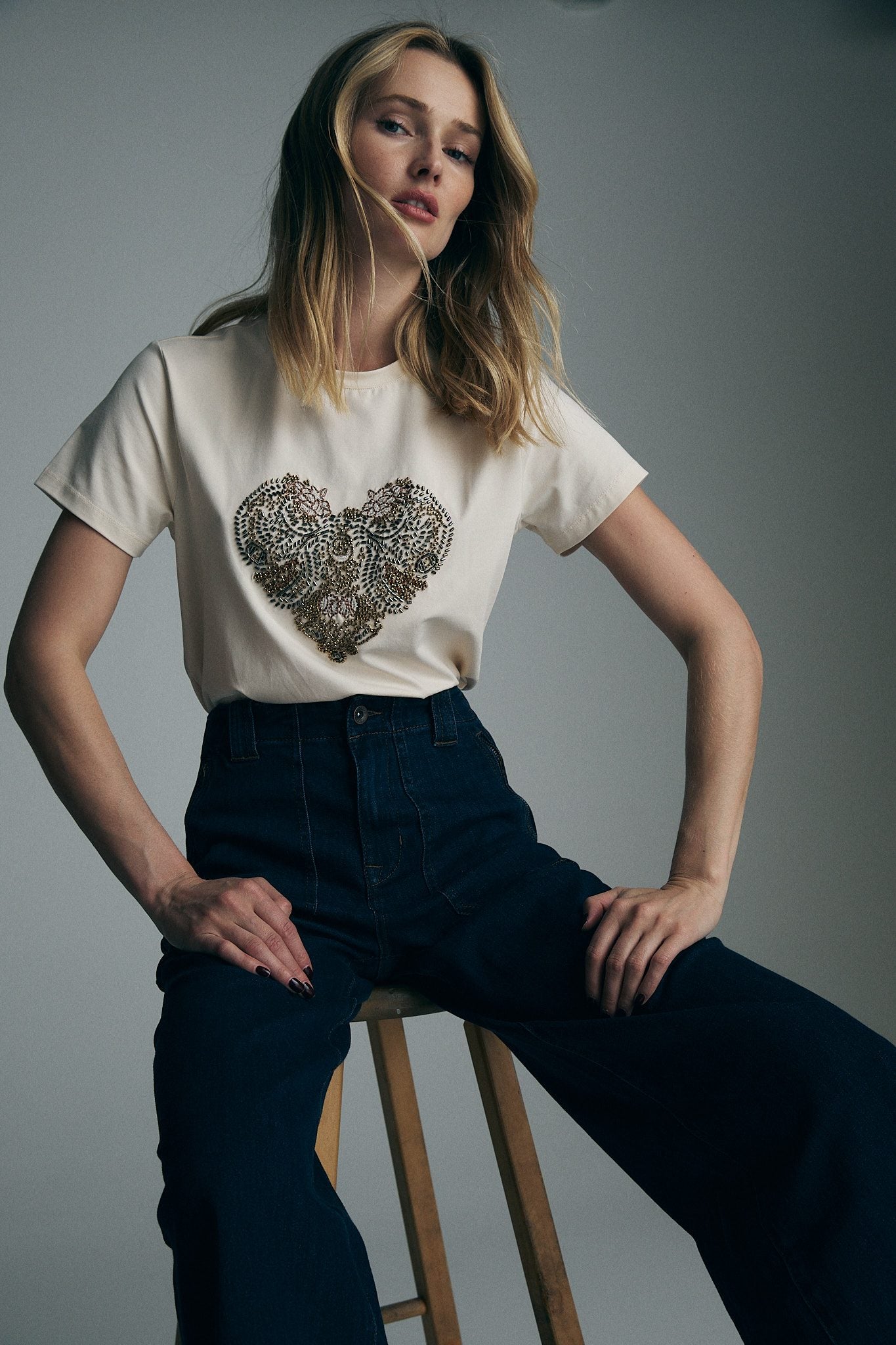 トップス THEREDTHREAD S heart fit tops S heart fit tops THEREDTHREAD