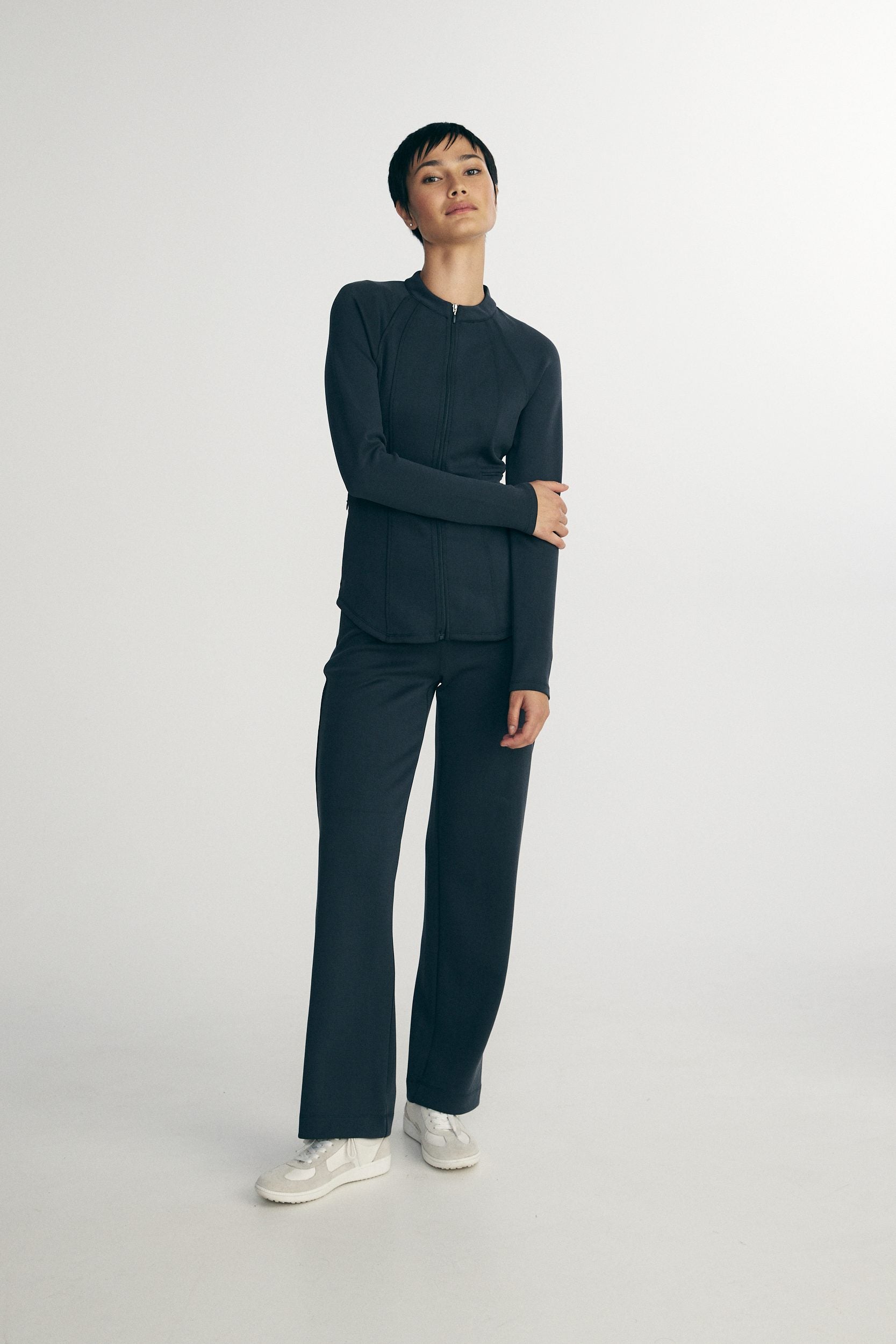Ponte zip up cardigan