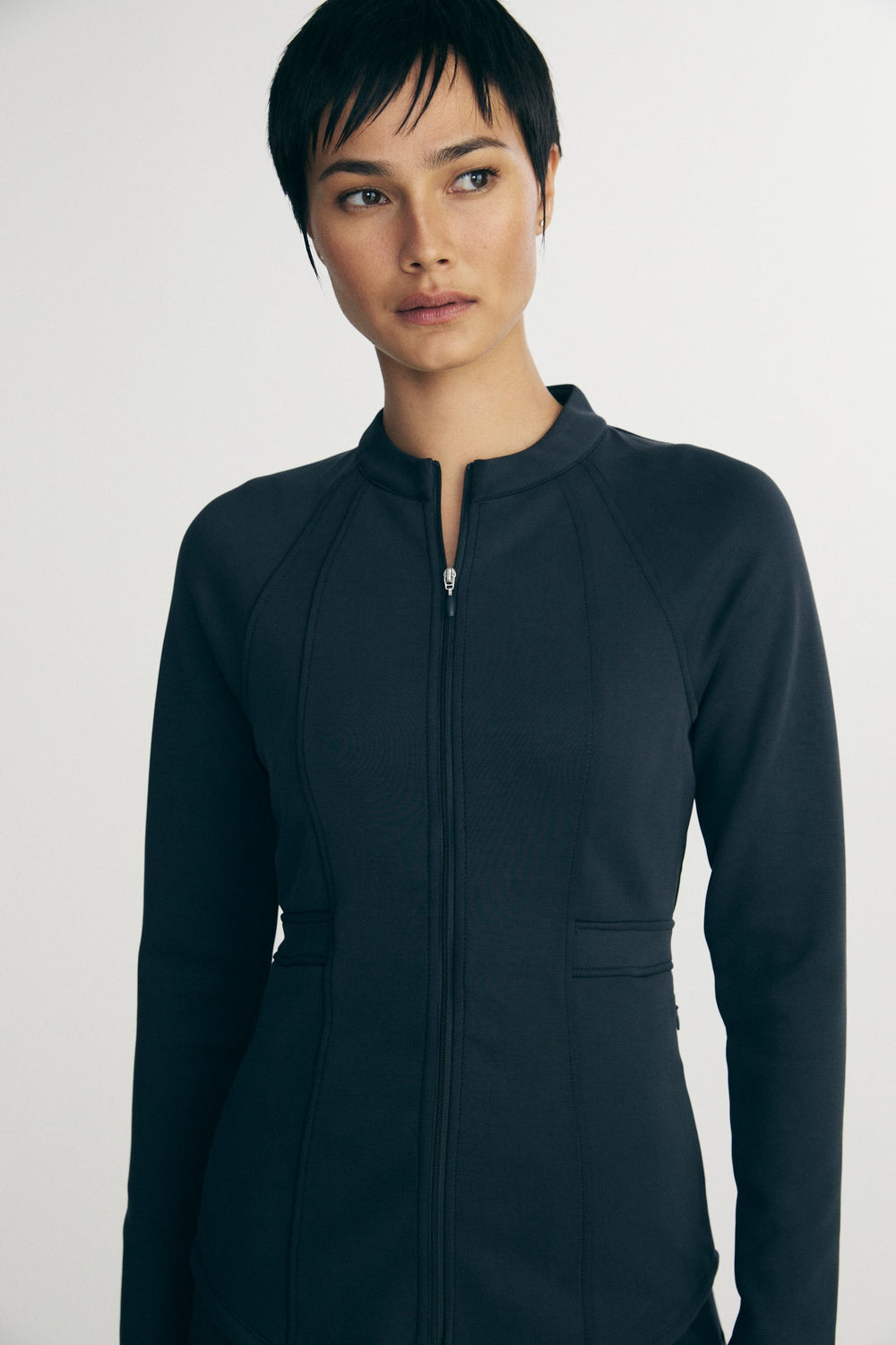 Ponte zip up cardigan