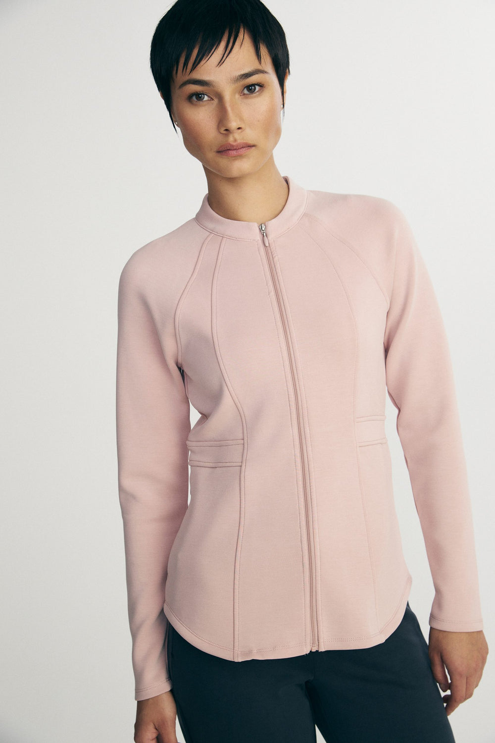 Ponte zip up cardigan