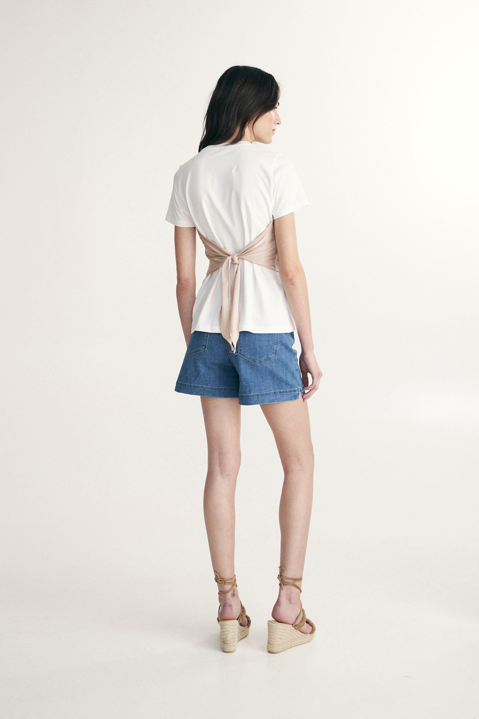 T-shirt avec bandeau de satin