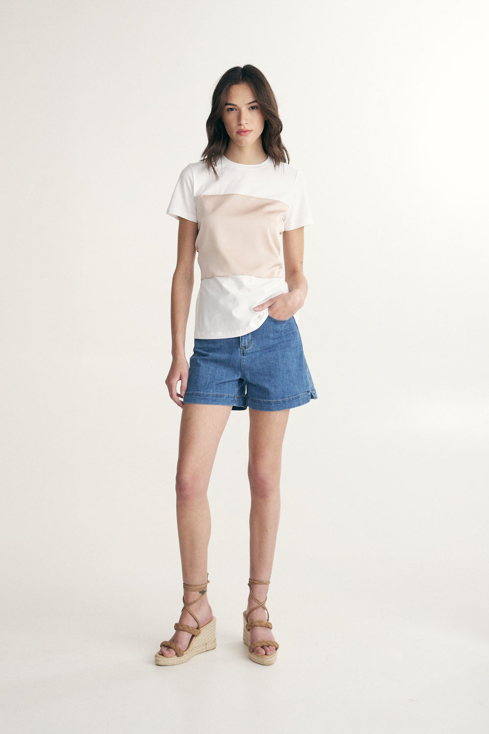 T-shirt avec bandeau de satin