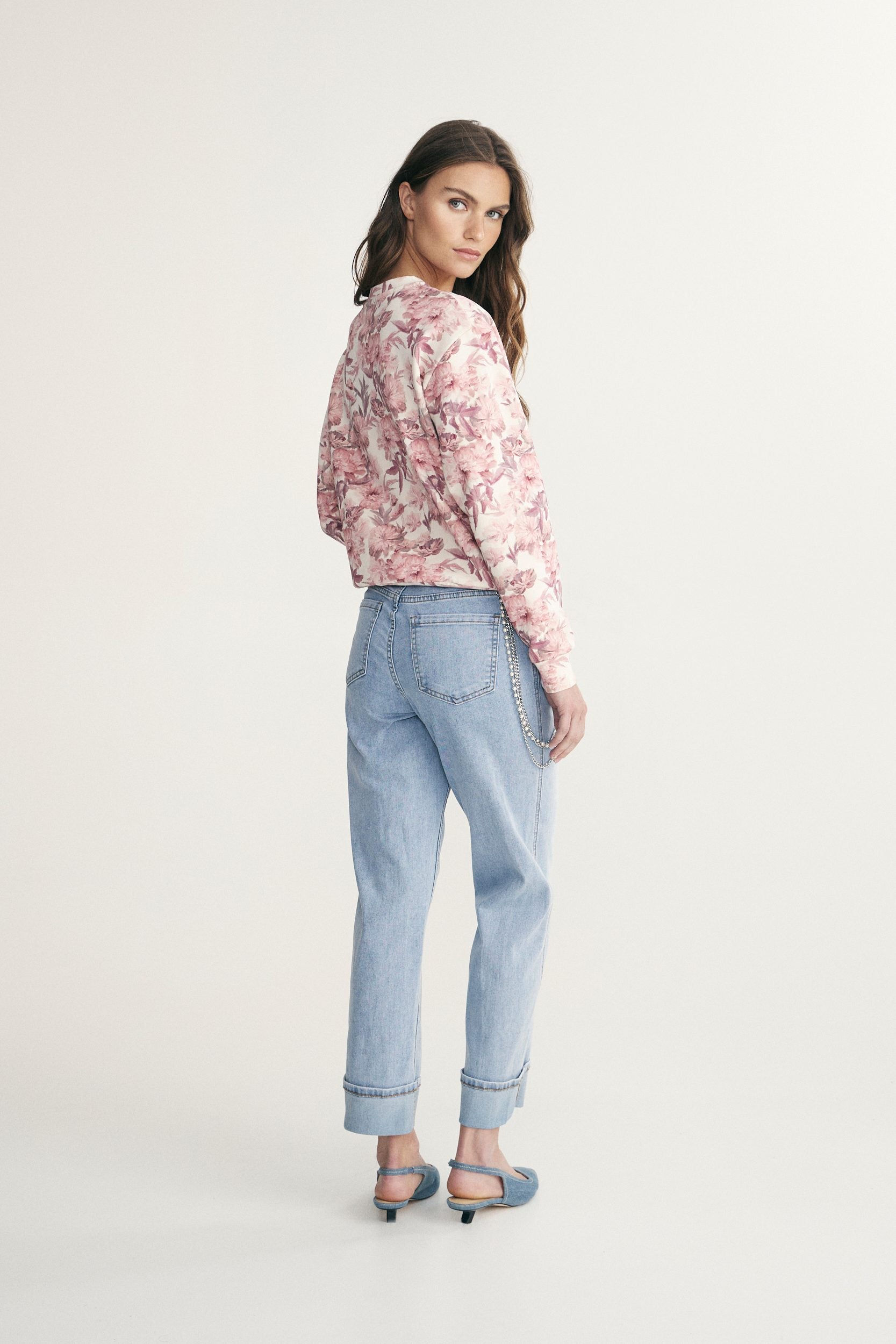 Sweat-shirt à imprimé floral