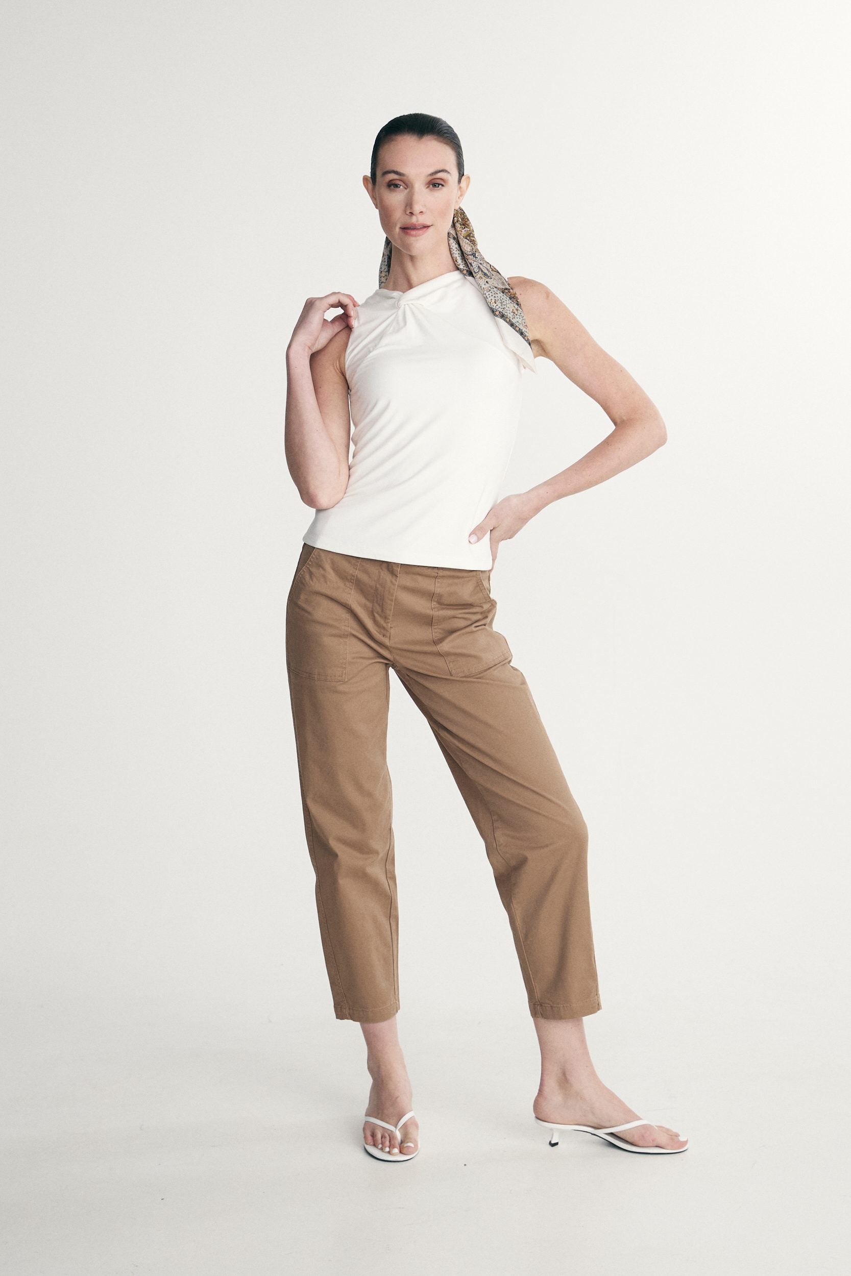 Knot detail sleeveless top