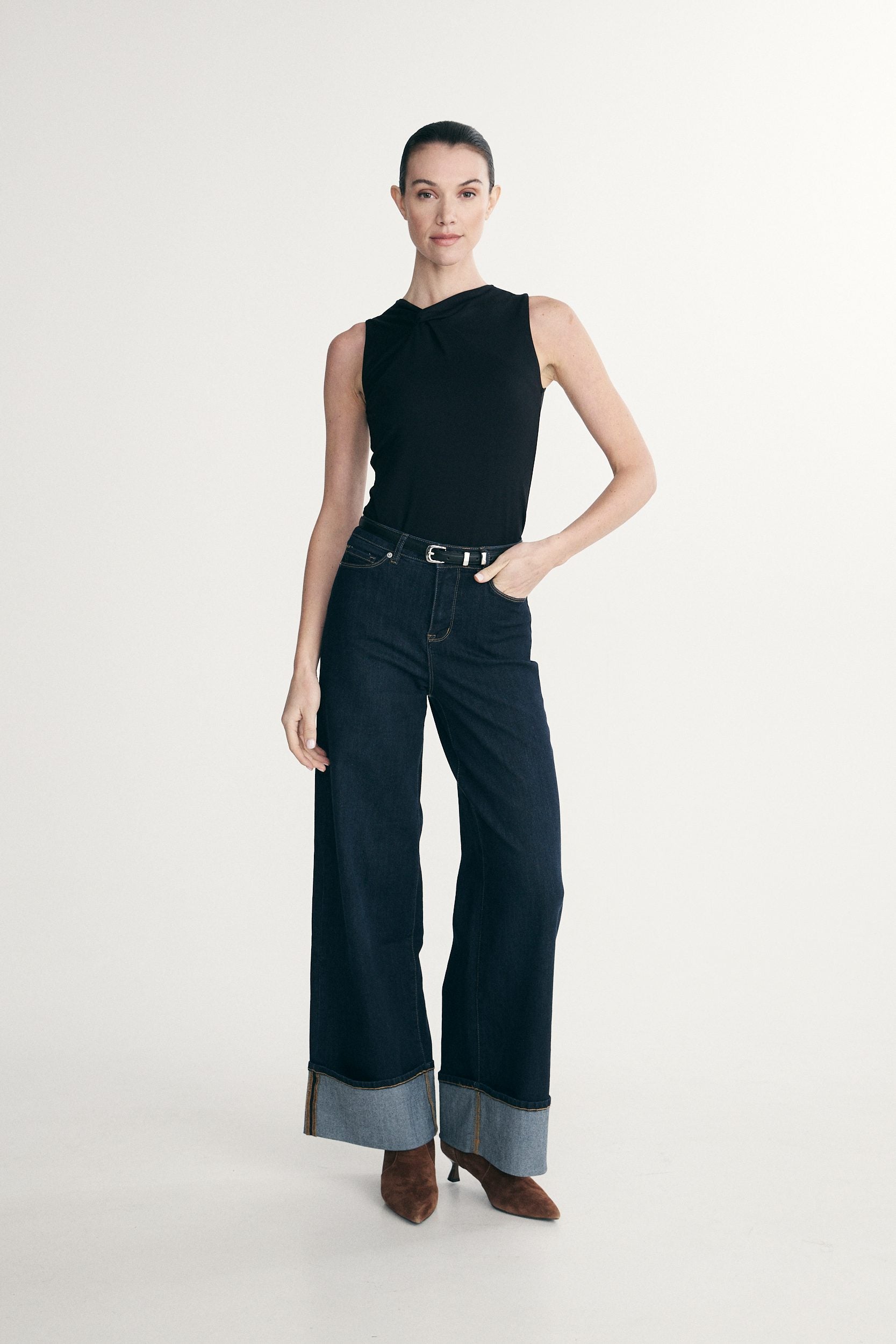 Knot detail sleeveless top