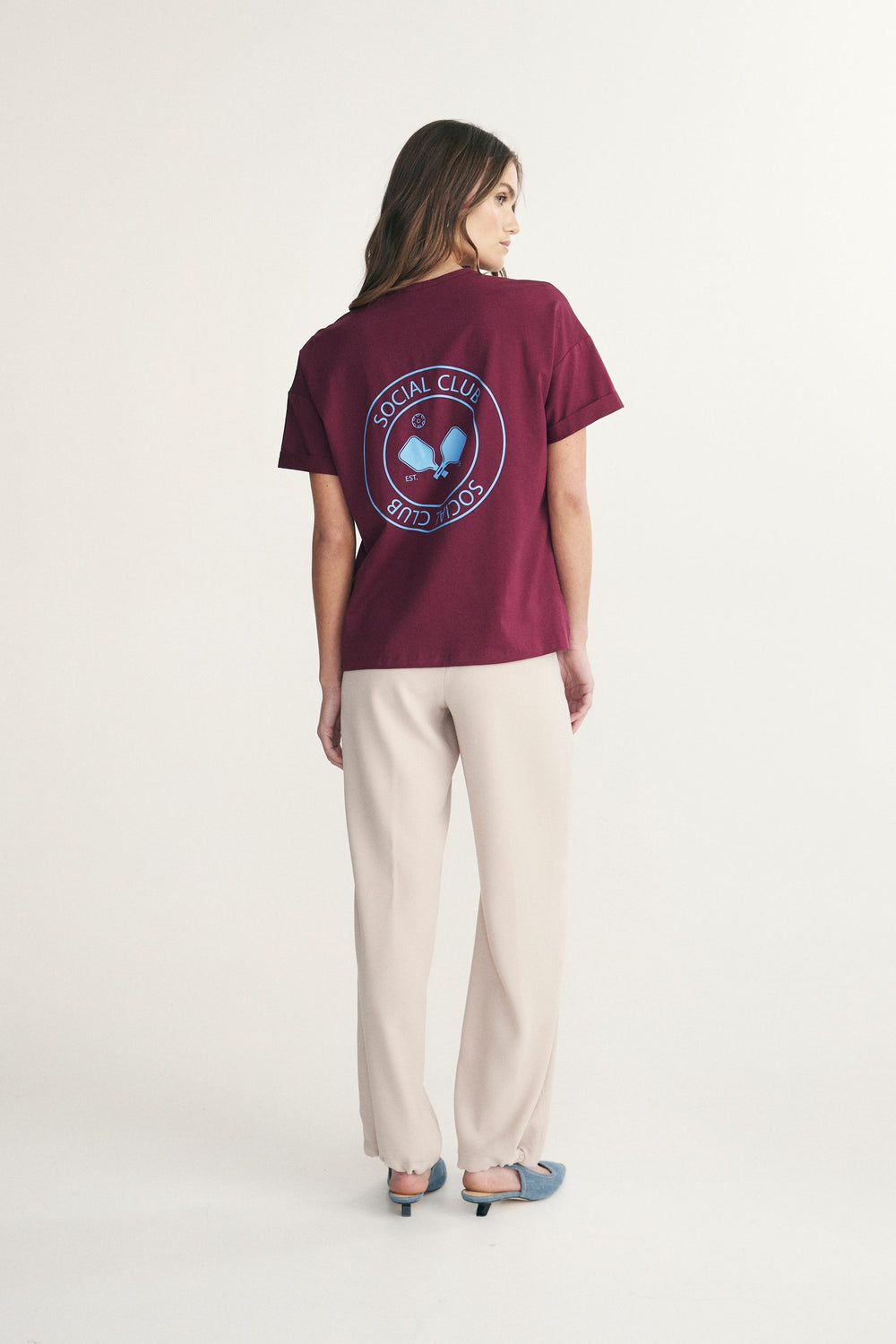 T-shirt Boyfriend avec imprimé