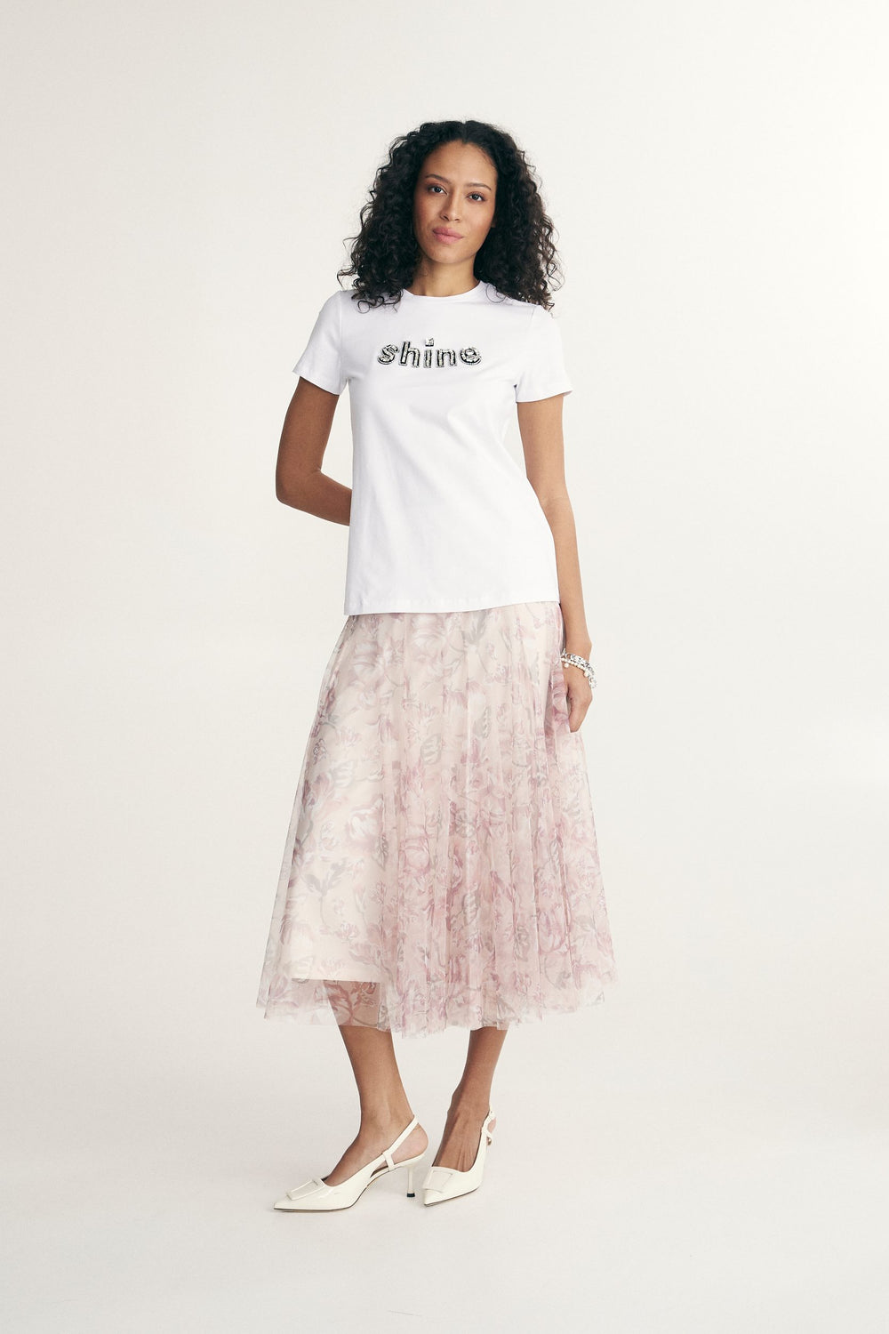 T-shirt coupe régulière avec pierres