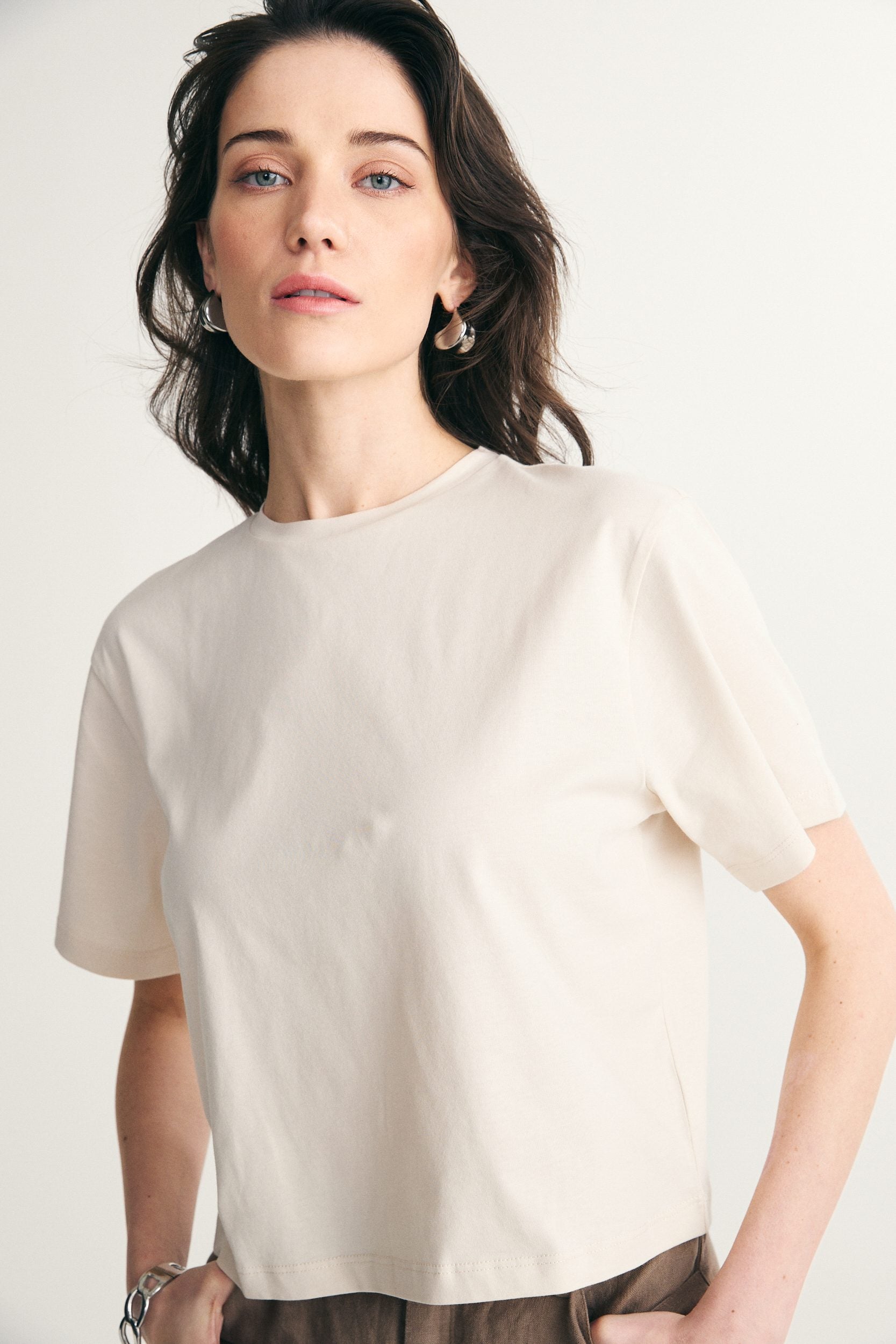 T-shirt court en coton pima