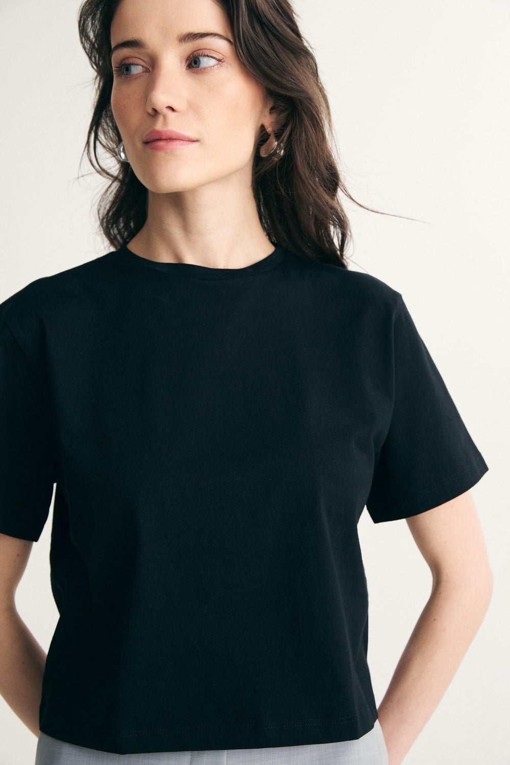 T-shirt court en coton pima