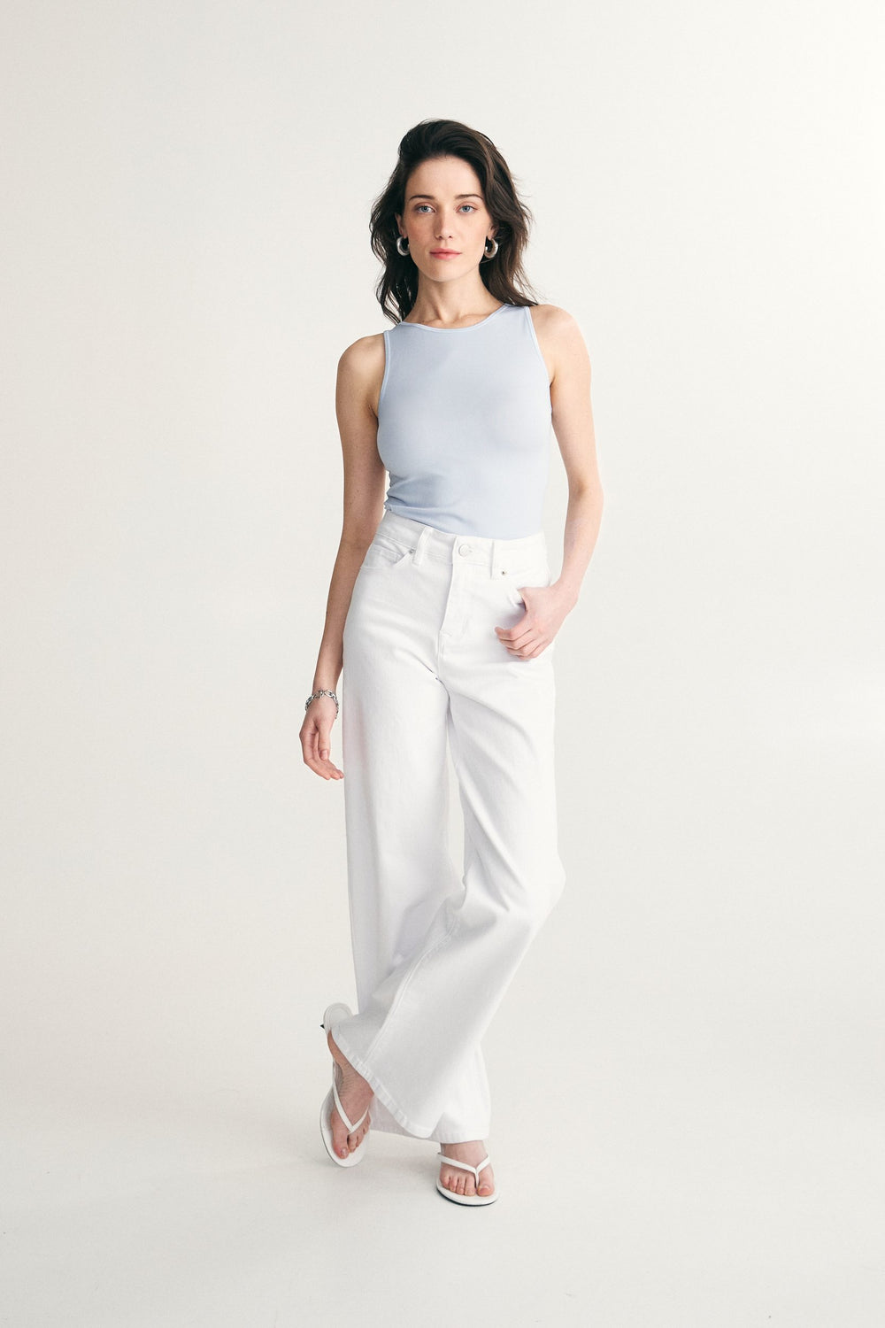 Camisole sans couture à col rond
