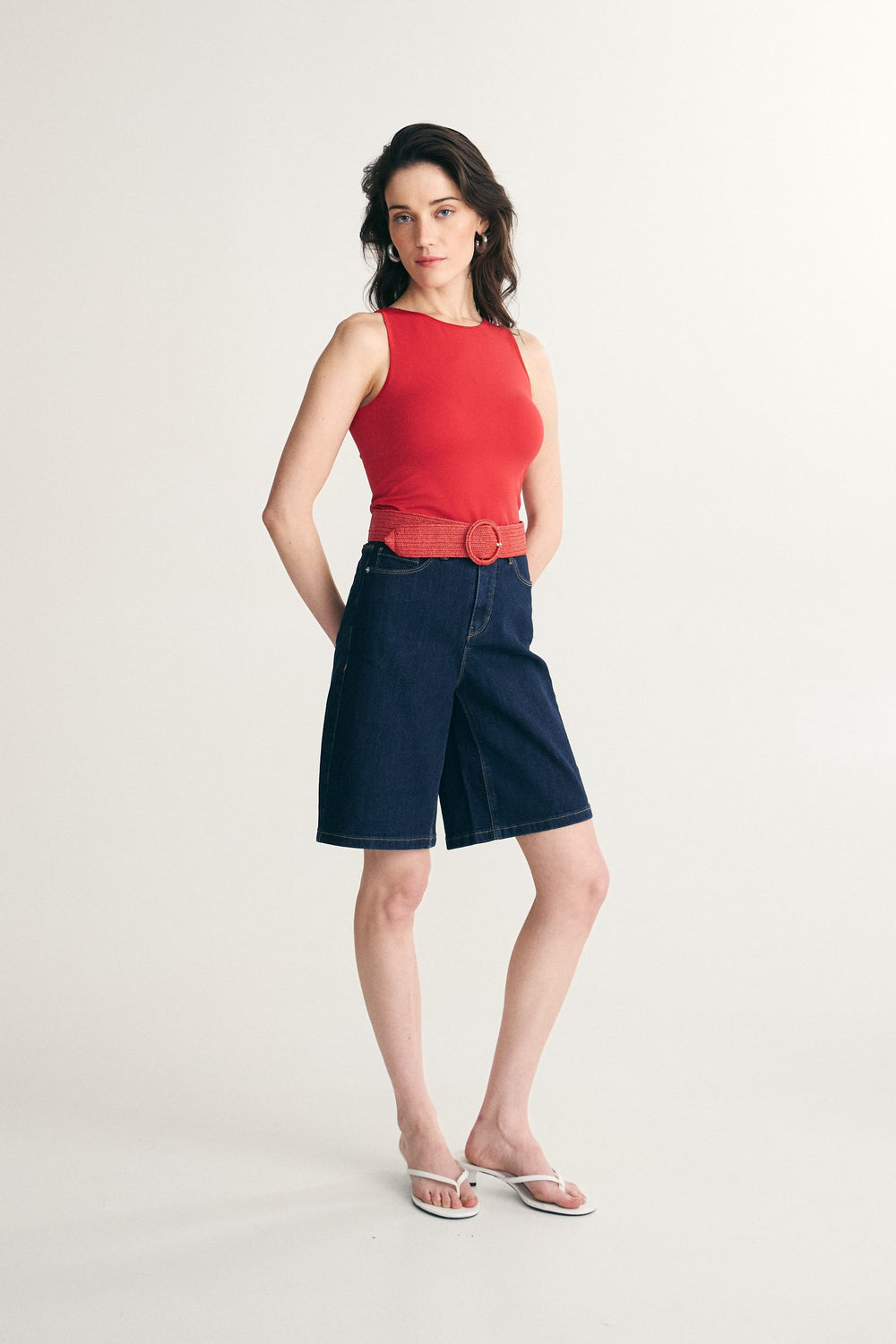 Camisole sans couture à col rond