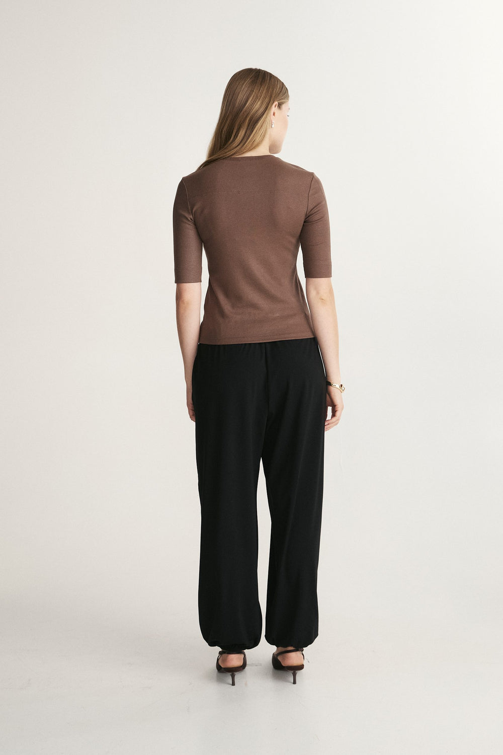 Ribbed Crew Neck Top