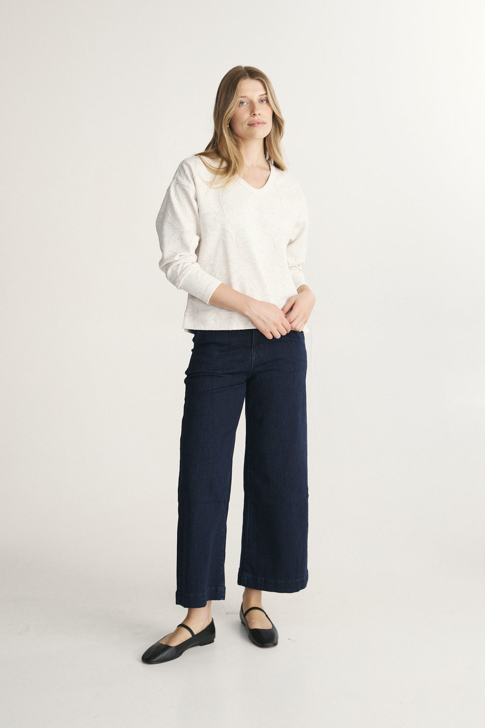 Oversized V-Neck Sweatshirt