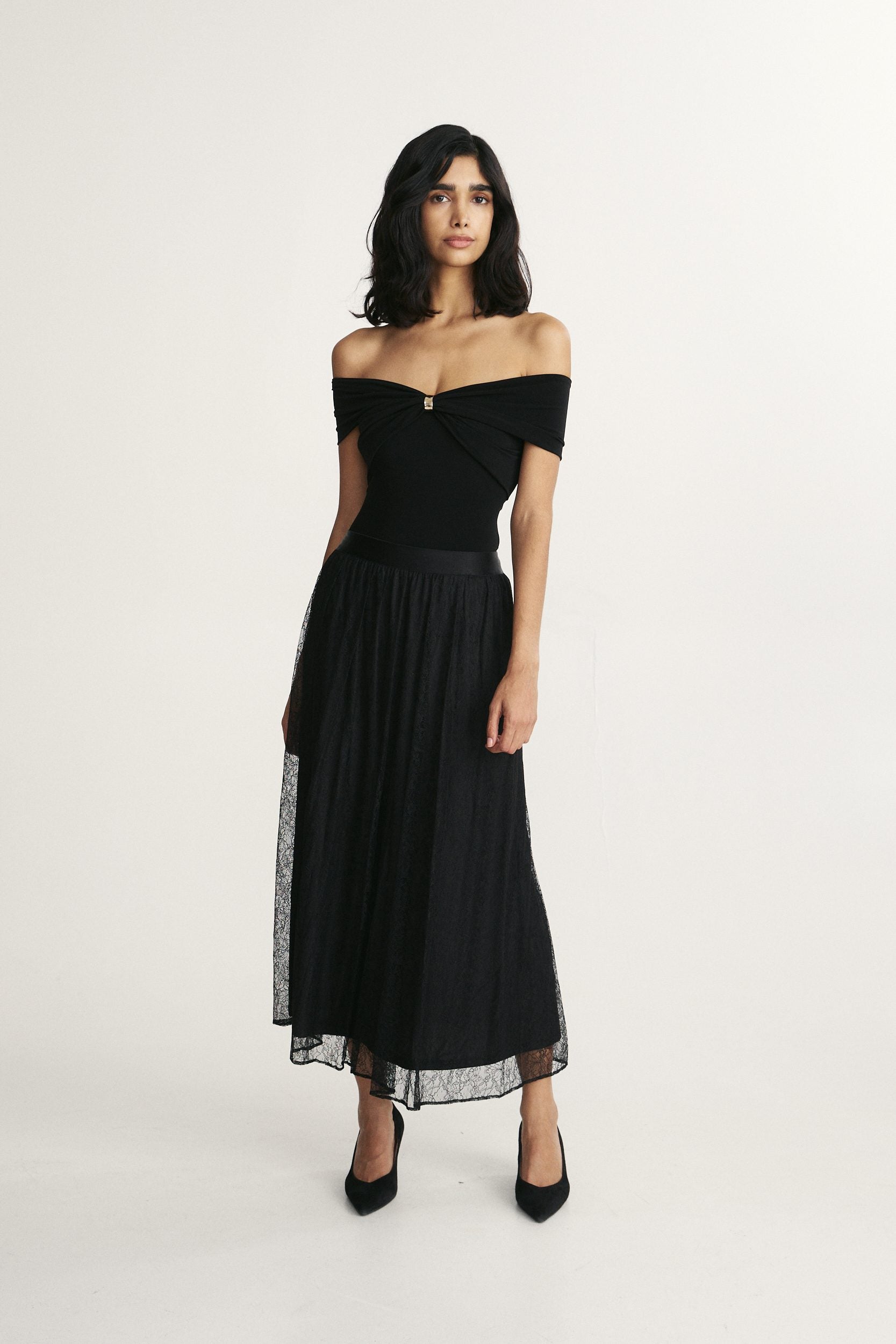 Multi-way ponte off-shoulder top