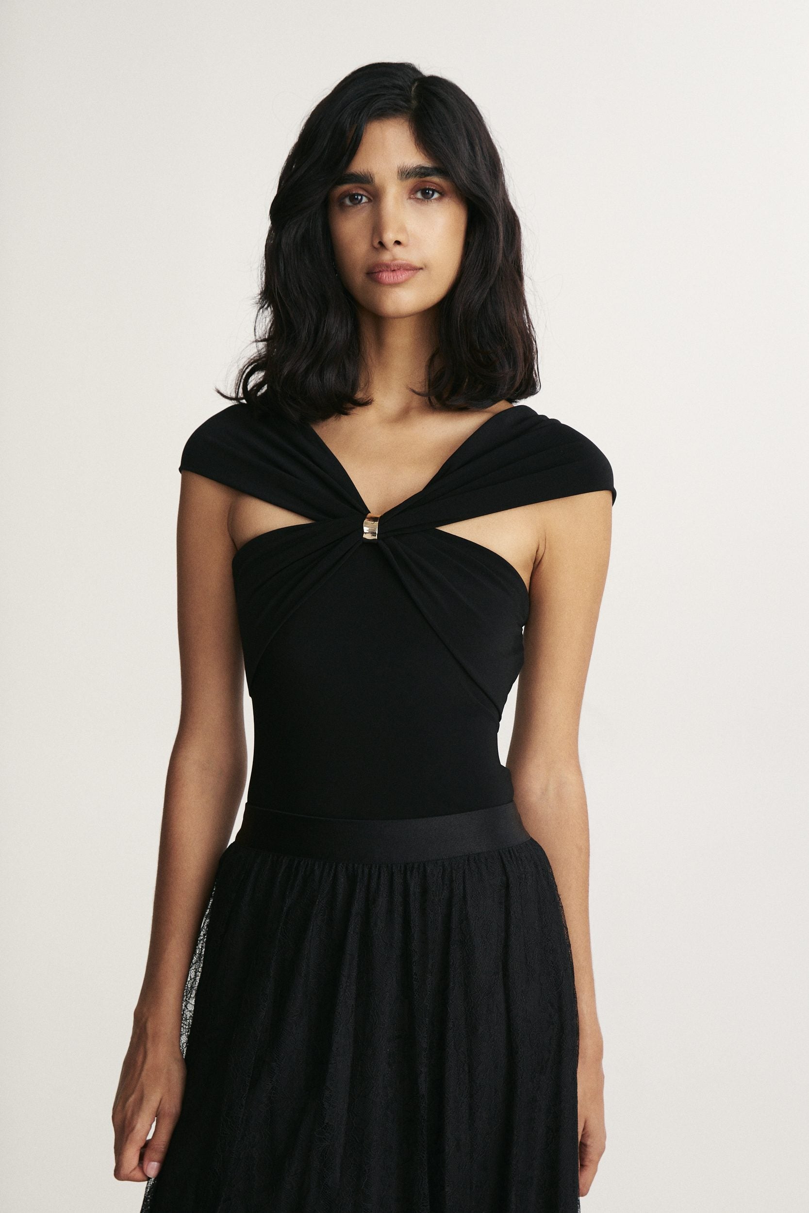 Multi-way ponte off-shoulder top