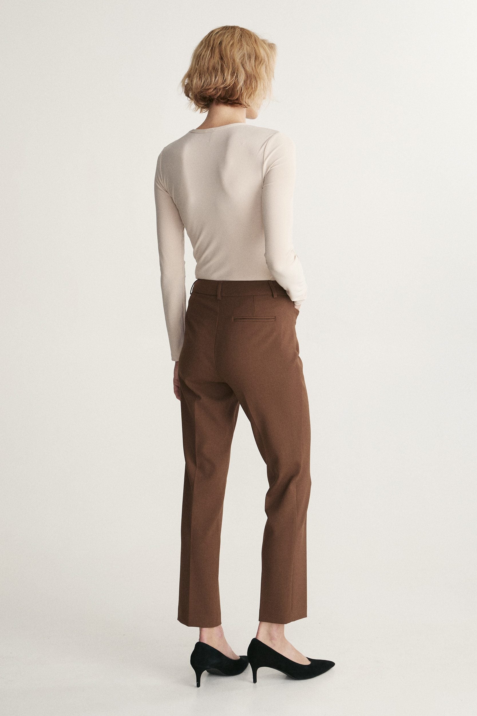 Slim-fit crewneck long-sleeve top