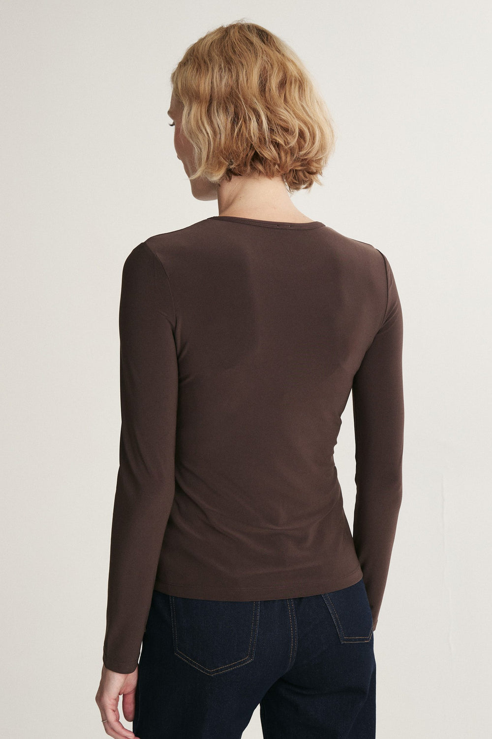 Slim-fit crewneck long-sleeve top