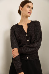 Pointelle Cardigan With Jewel Buttons