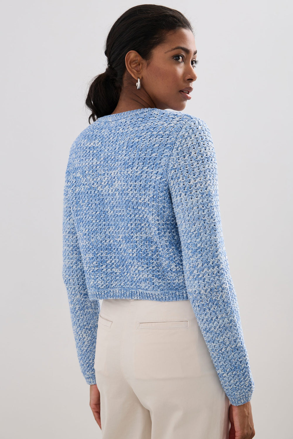 Cardigan texturé avec boutons bijoux