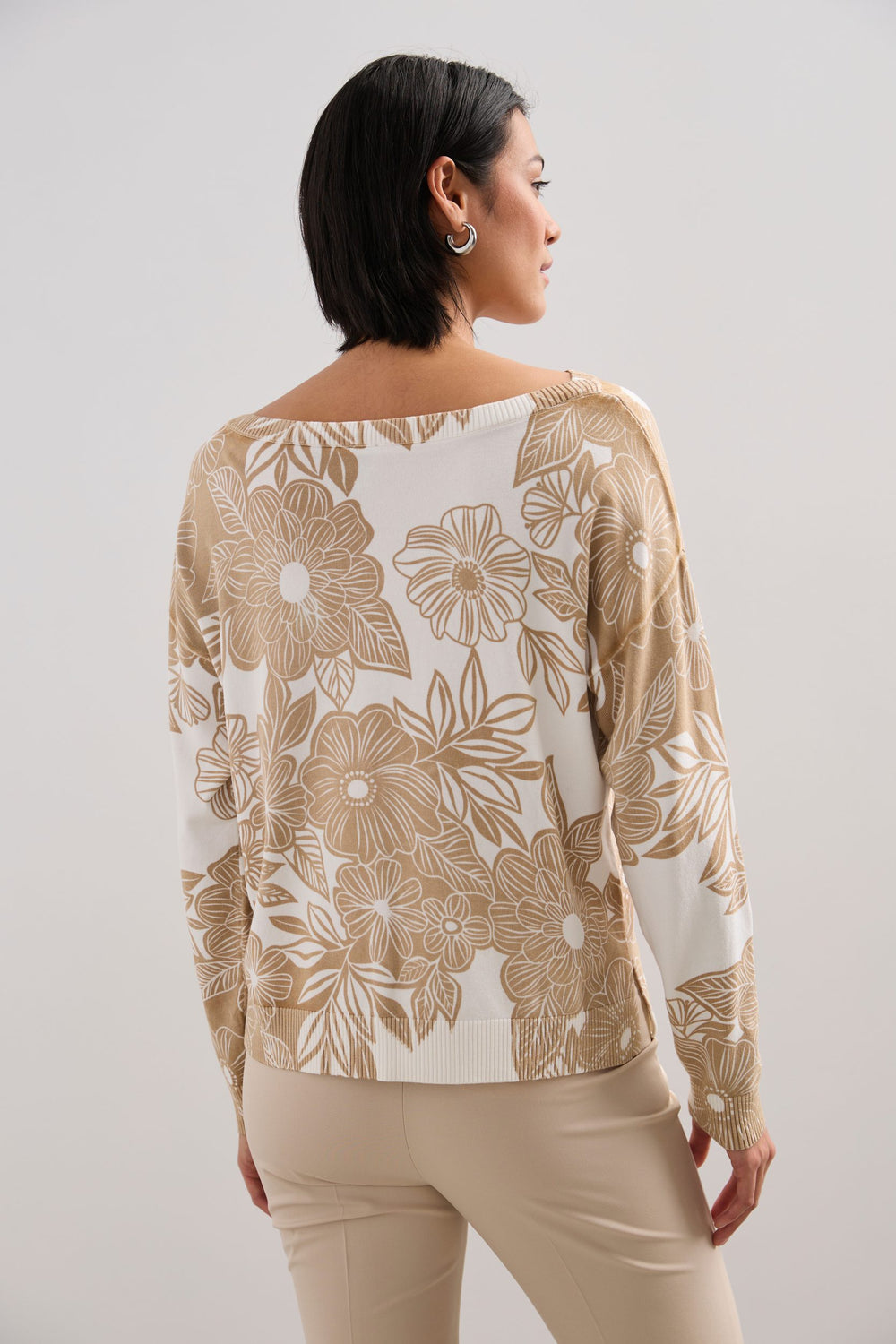 Pull à imprimé floral