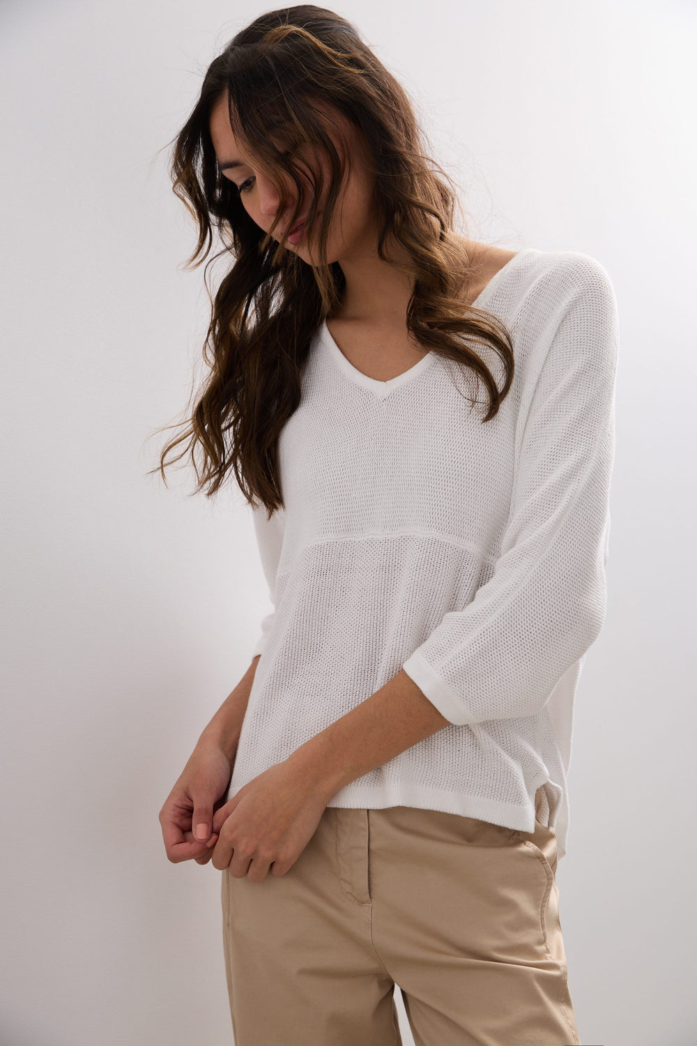 Pull manche dolman en maille