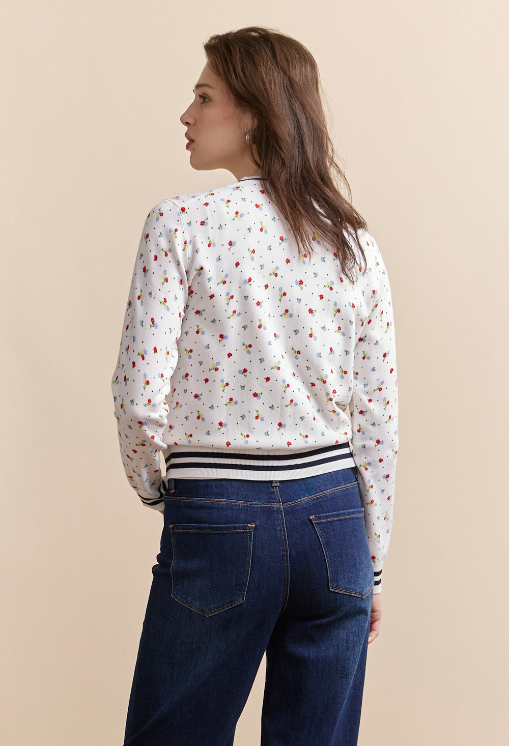 Cardigan à imprimé floral