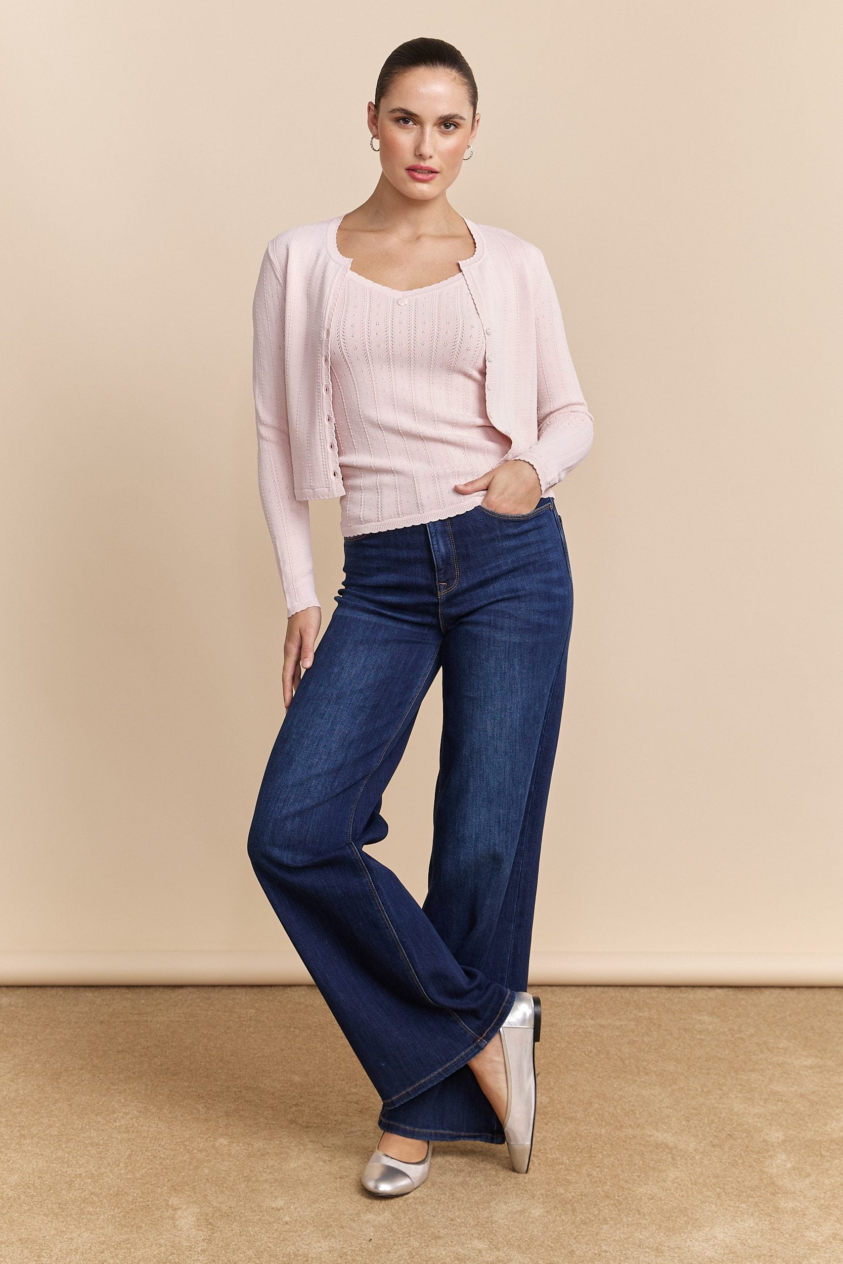 Camisole en maille pointelle