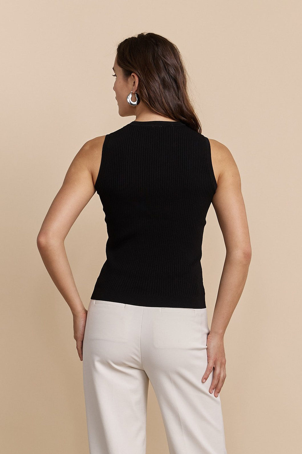 Camisole de maille à col rond