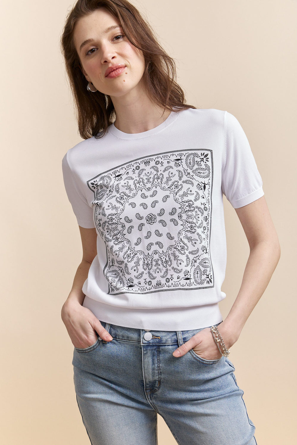 Haut avec motif paisley