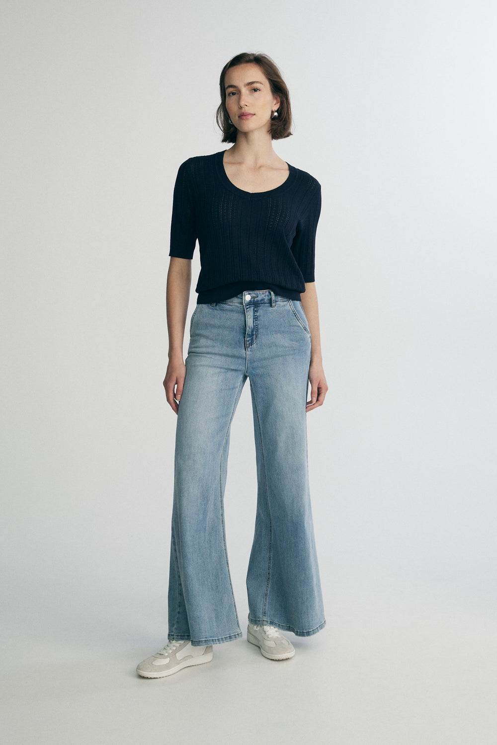 Pointelle sweater