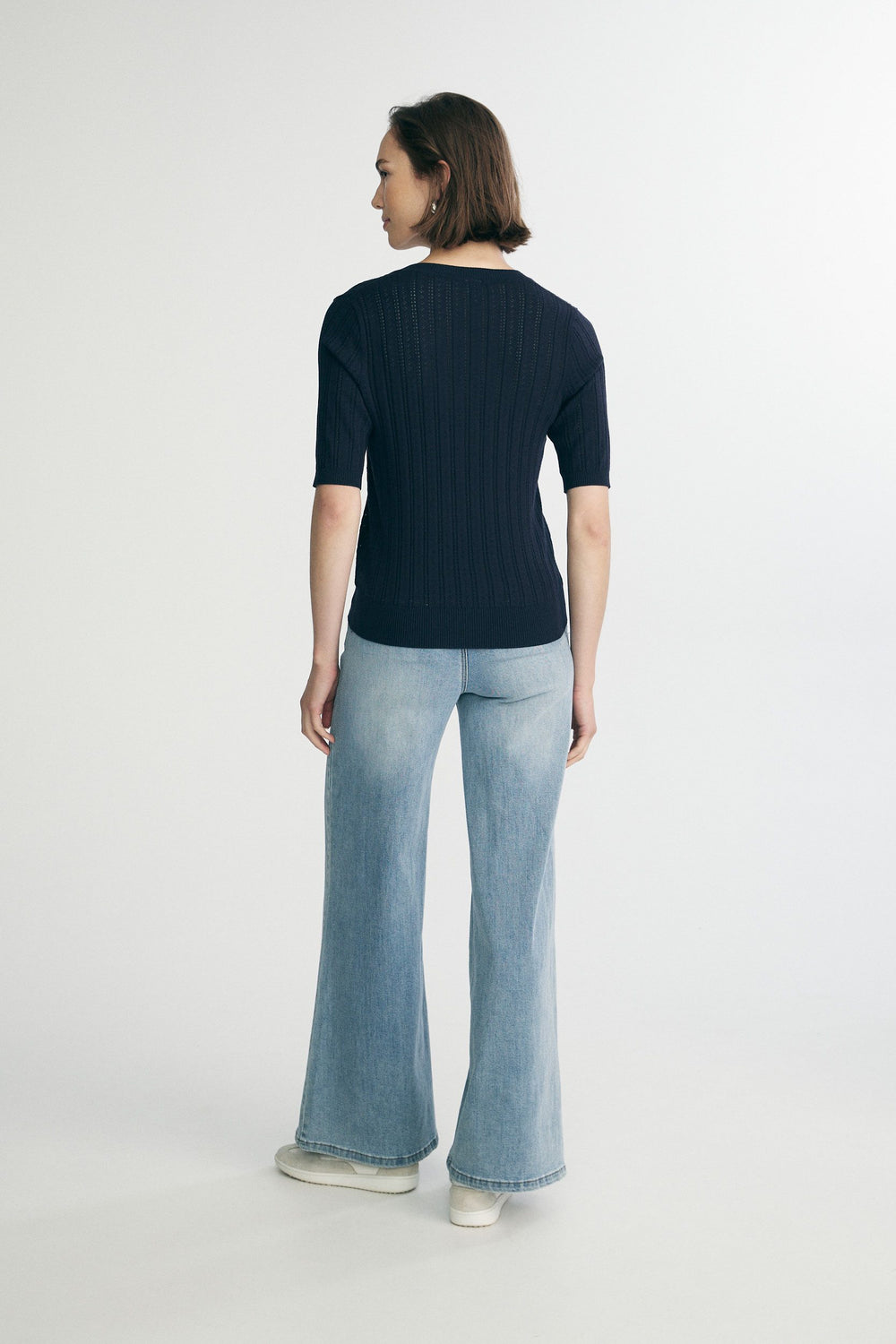 Pointelle sweater