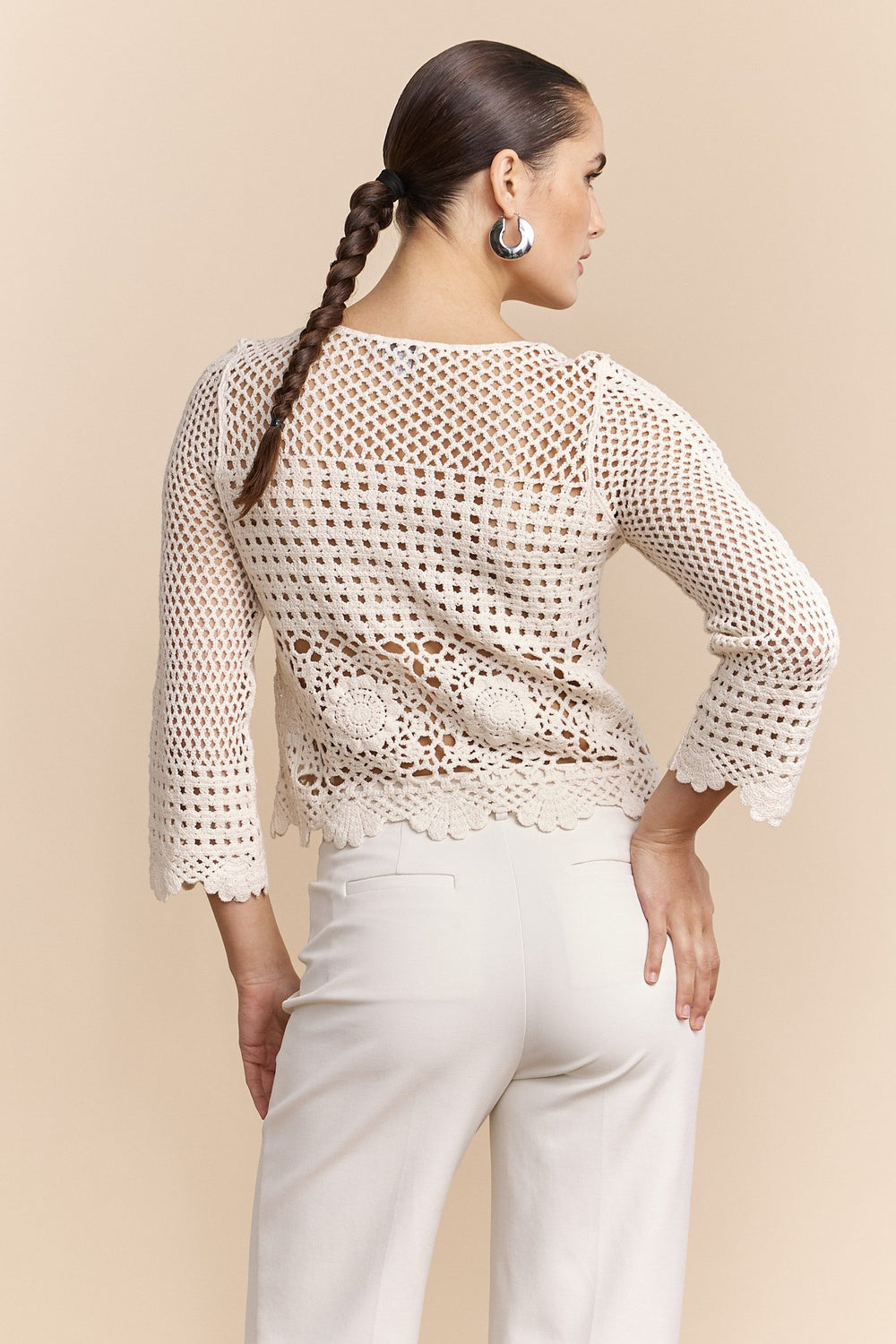 Chandail en crochet de coton