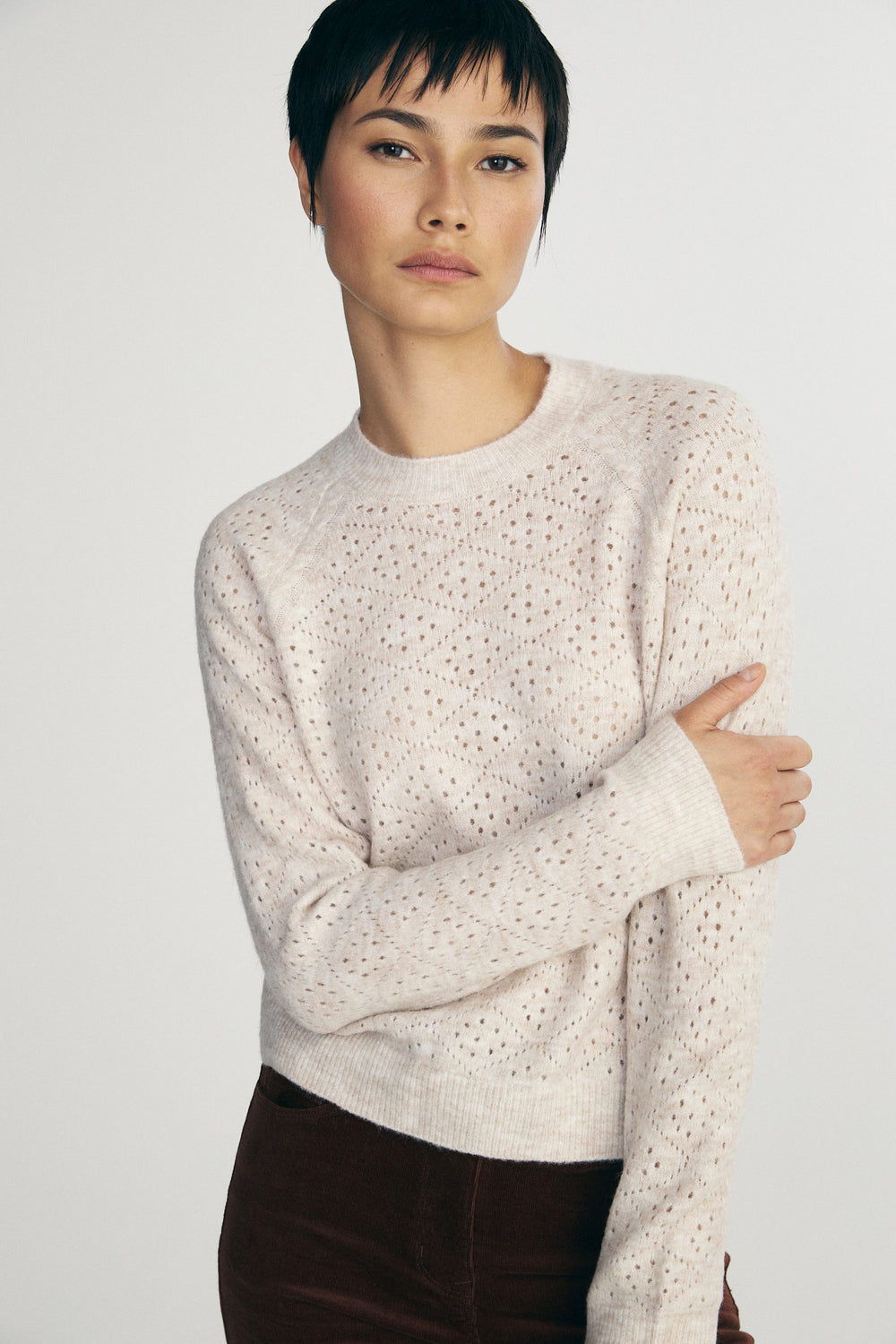 Soft crew neck sweater