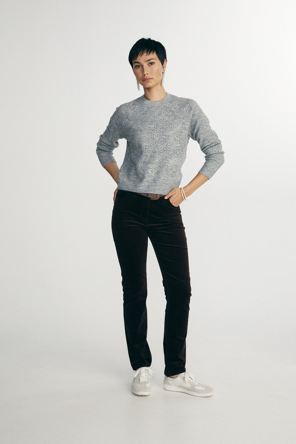 Soft crew neck sweater