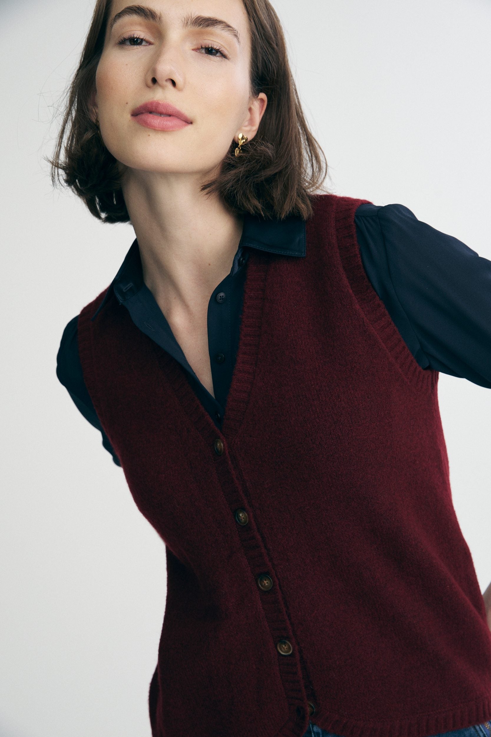 Débardeur en maille à boutons