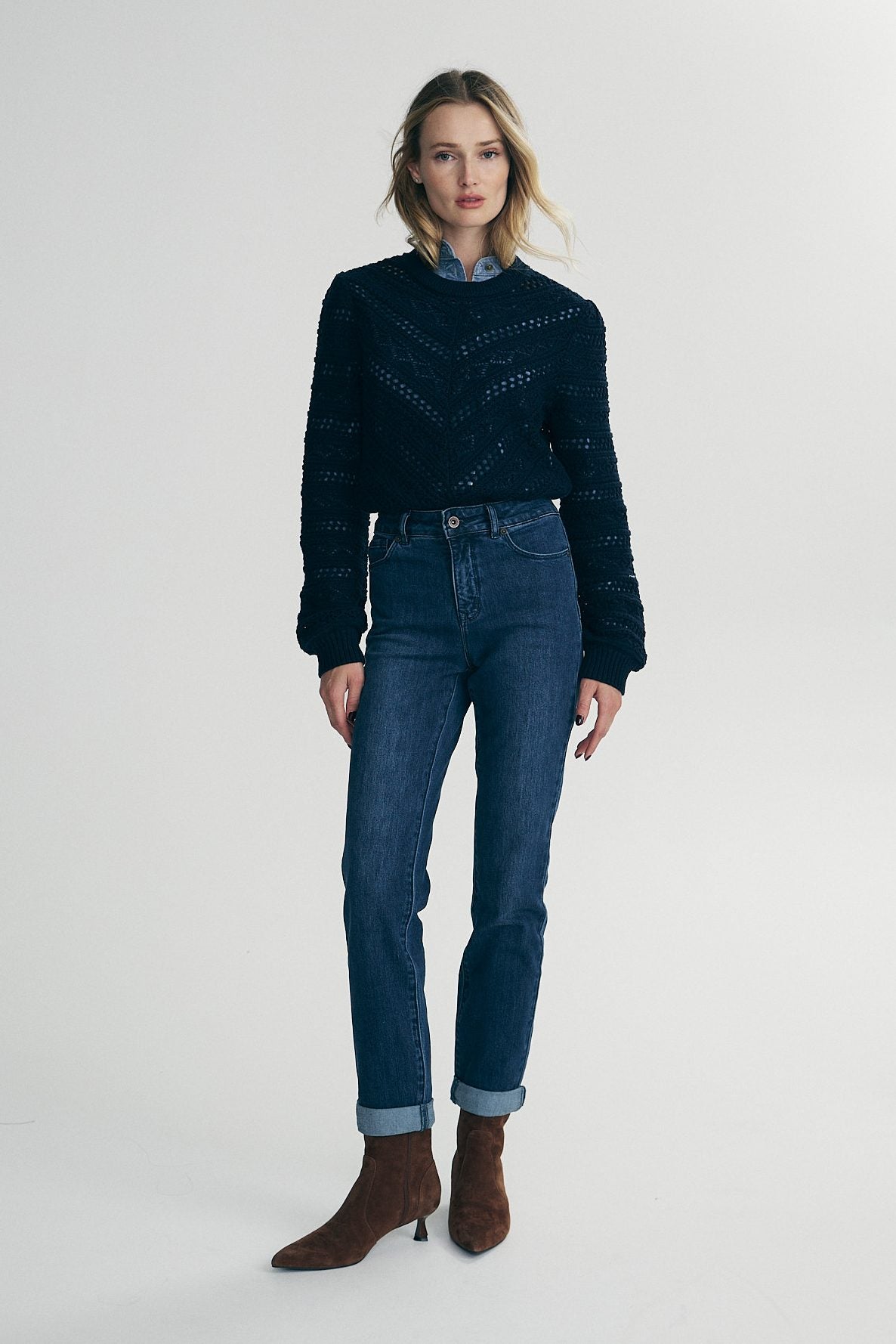 Pointelle sweater