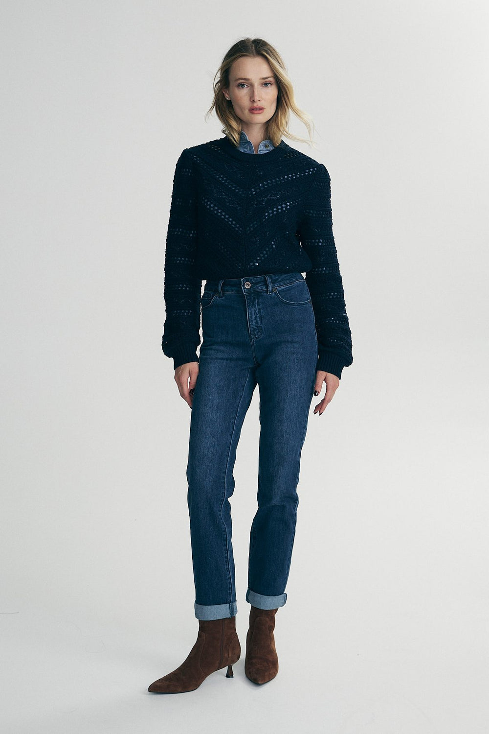 Pointelle sweater