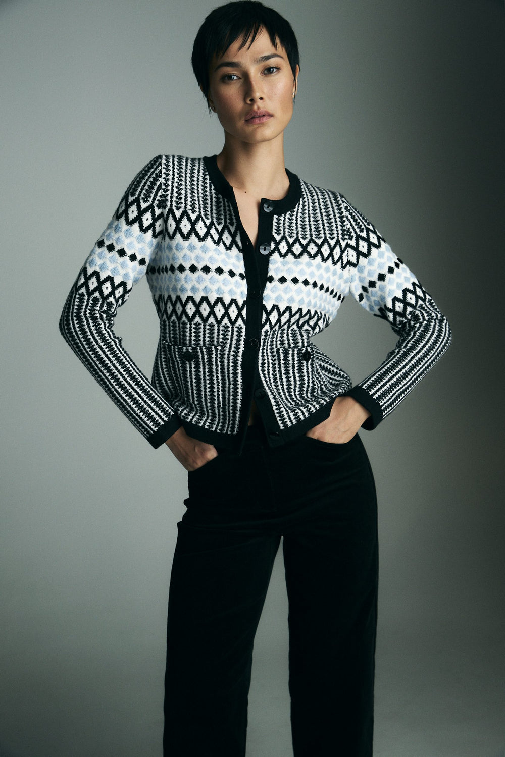 Jacquard cardigan
