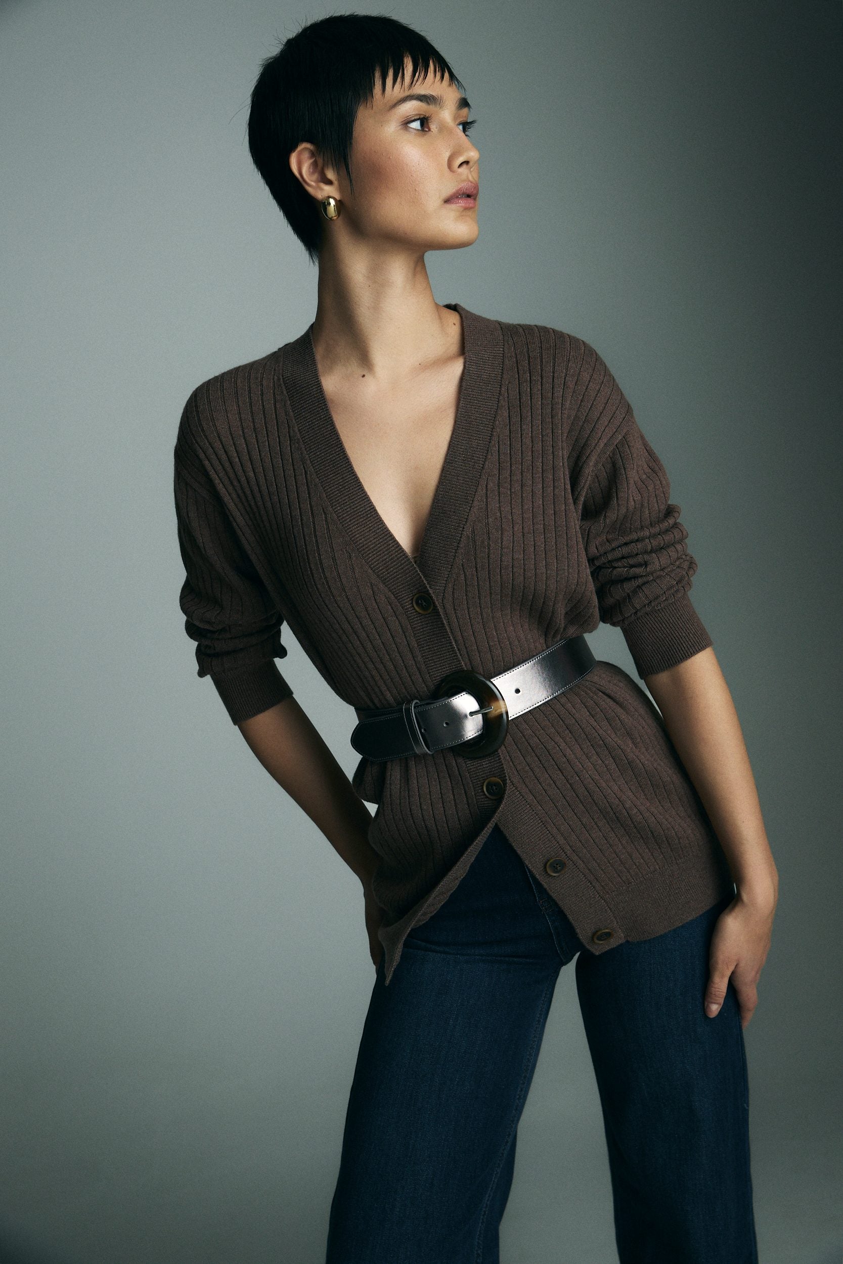 Cardigan ample avec ceinture