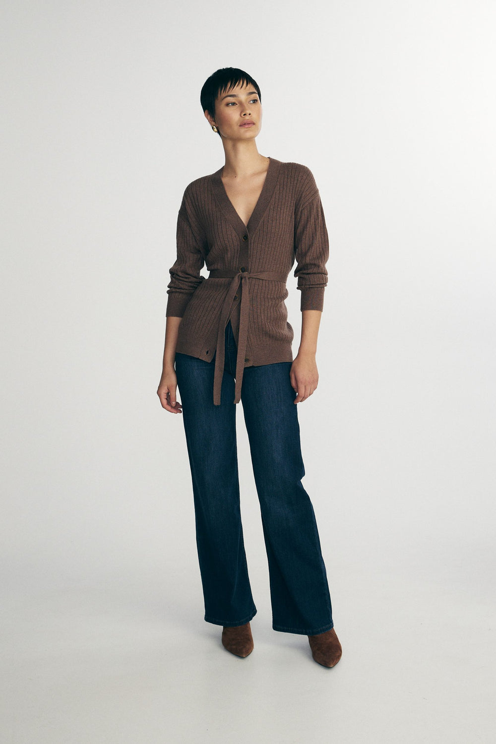 Cardigan ample avec ceinture