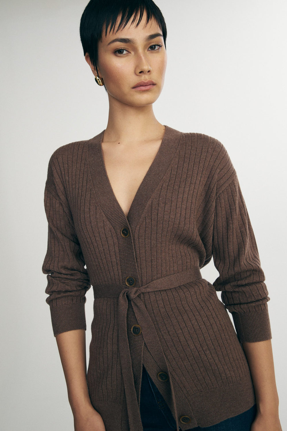 Cardigan ample avec ceinture