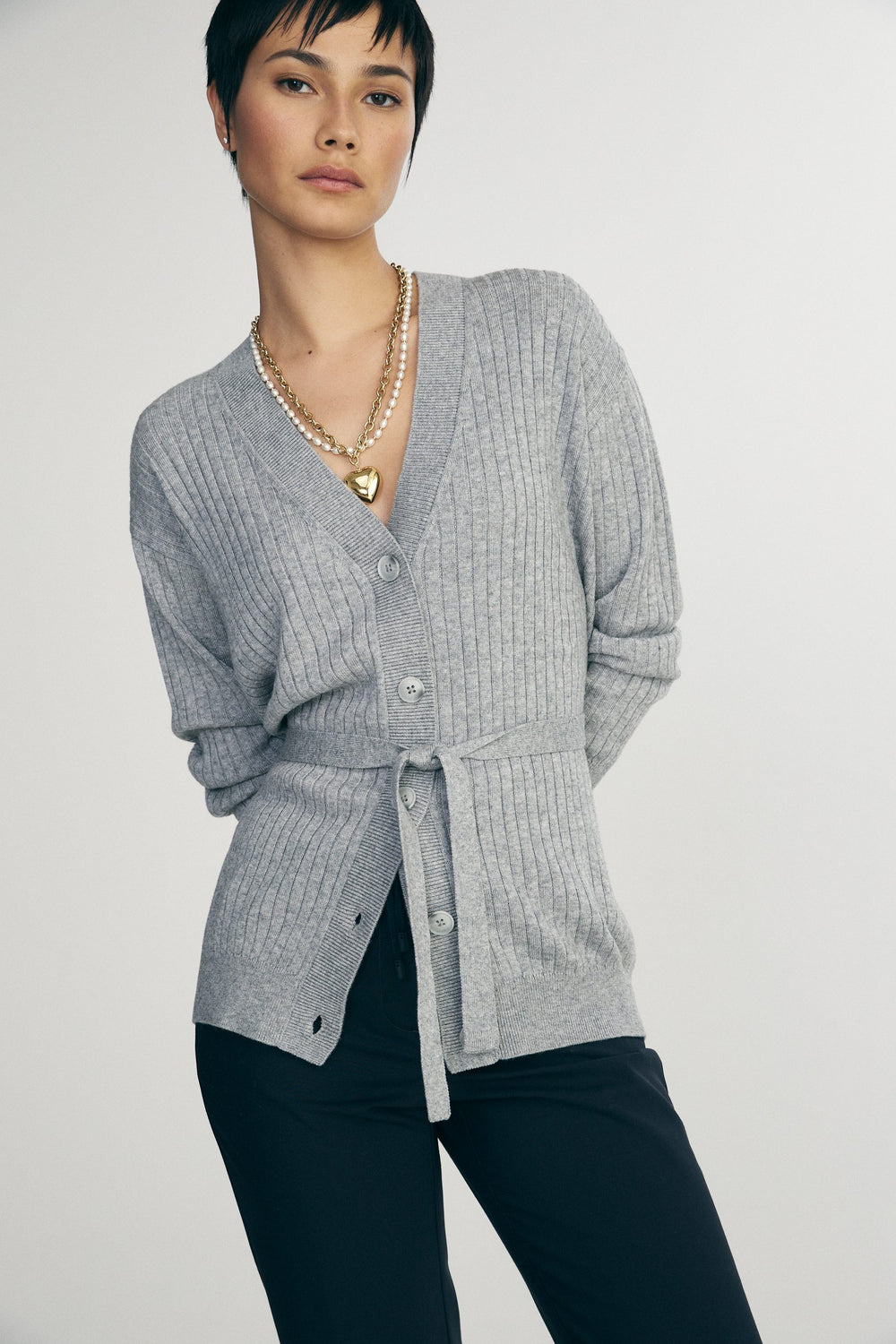 Cardigan ample avec ceinture