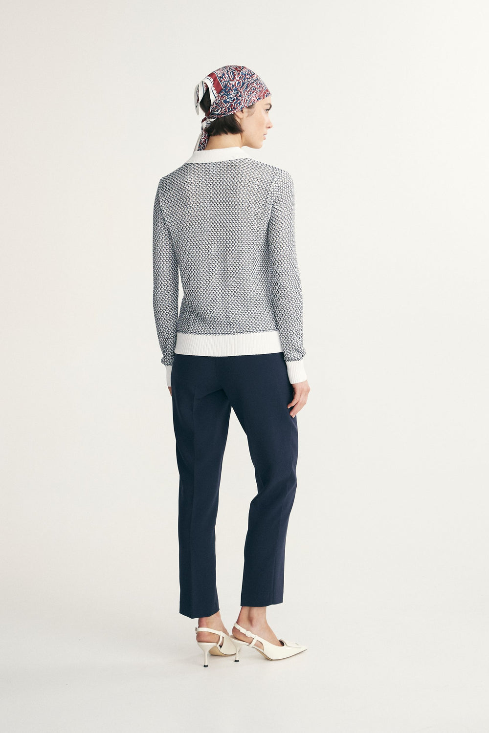 Polo en maille texturée