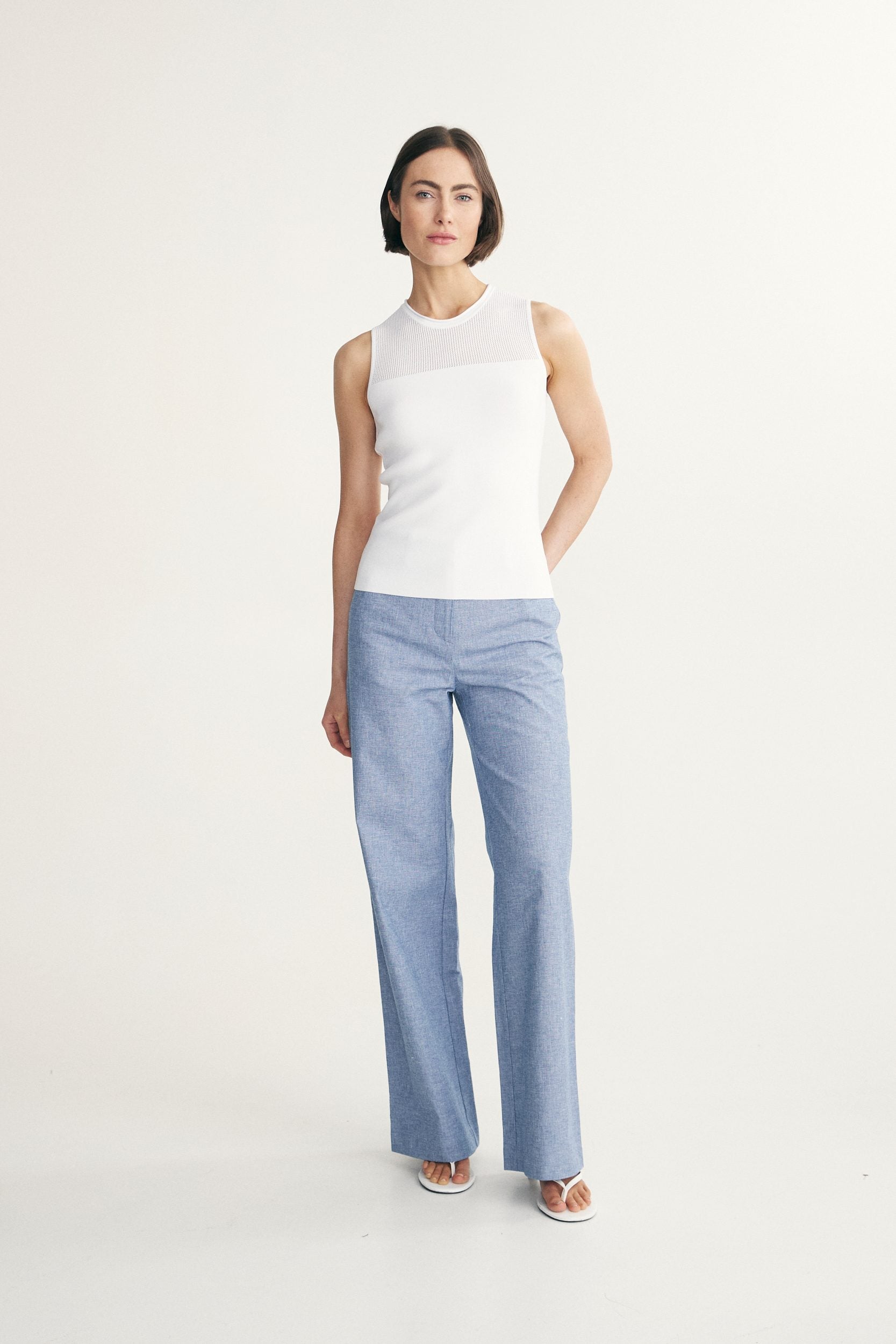 Camisole en maille côtelée