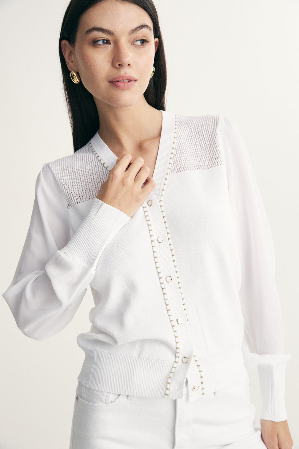 Cardigan à manches en voile