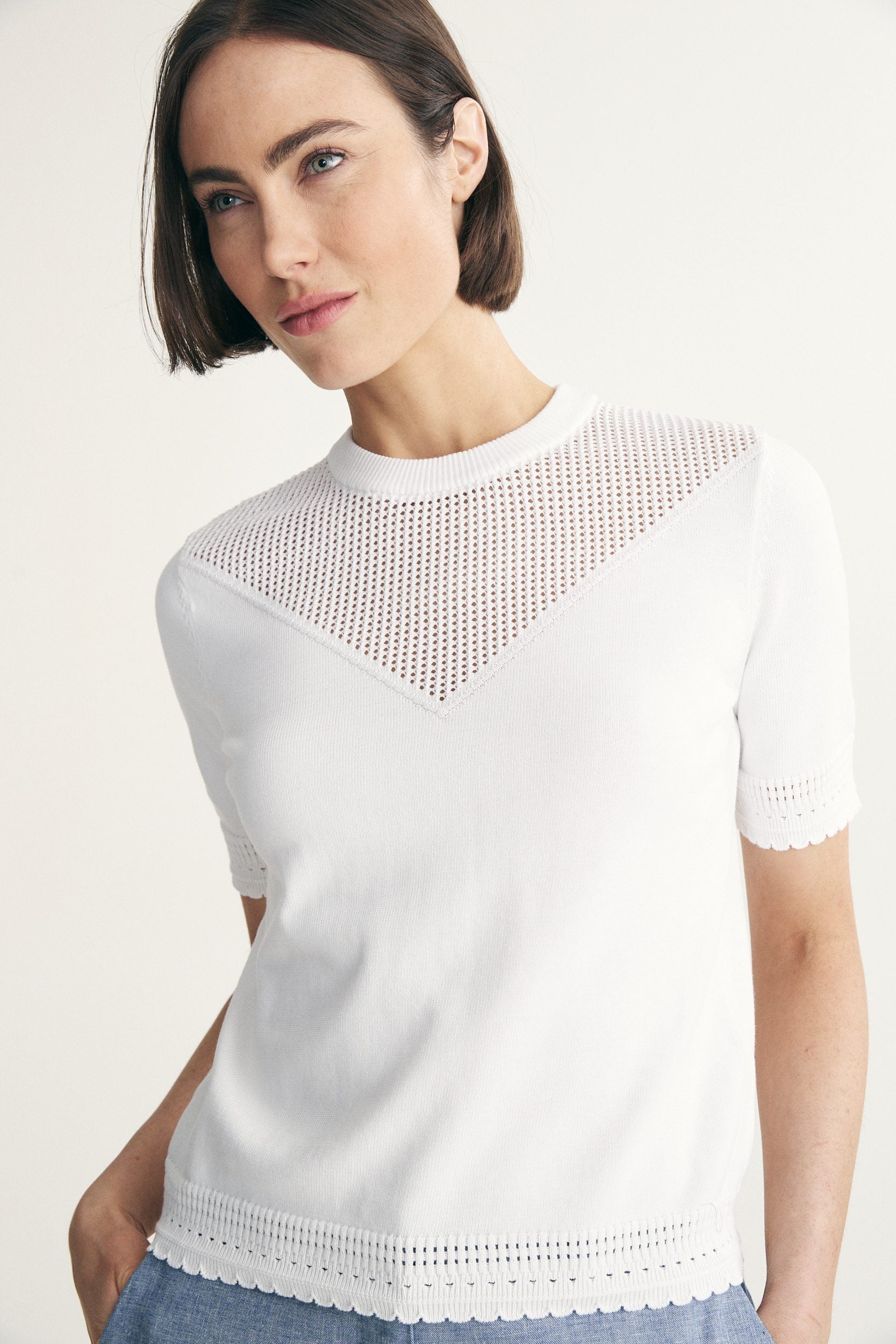 Chandail texturé à col rond