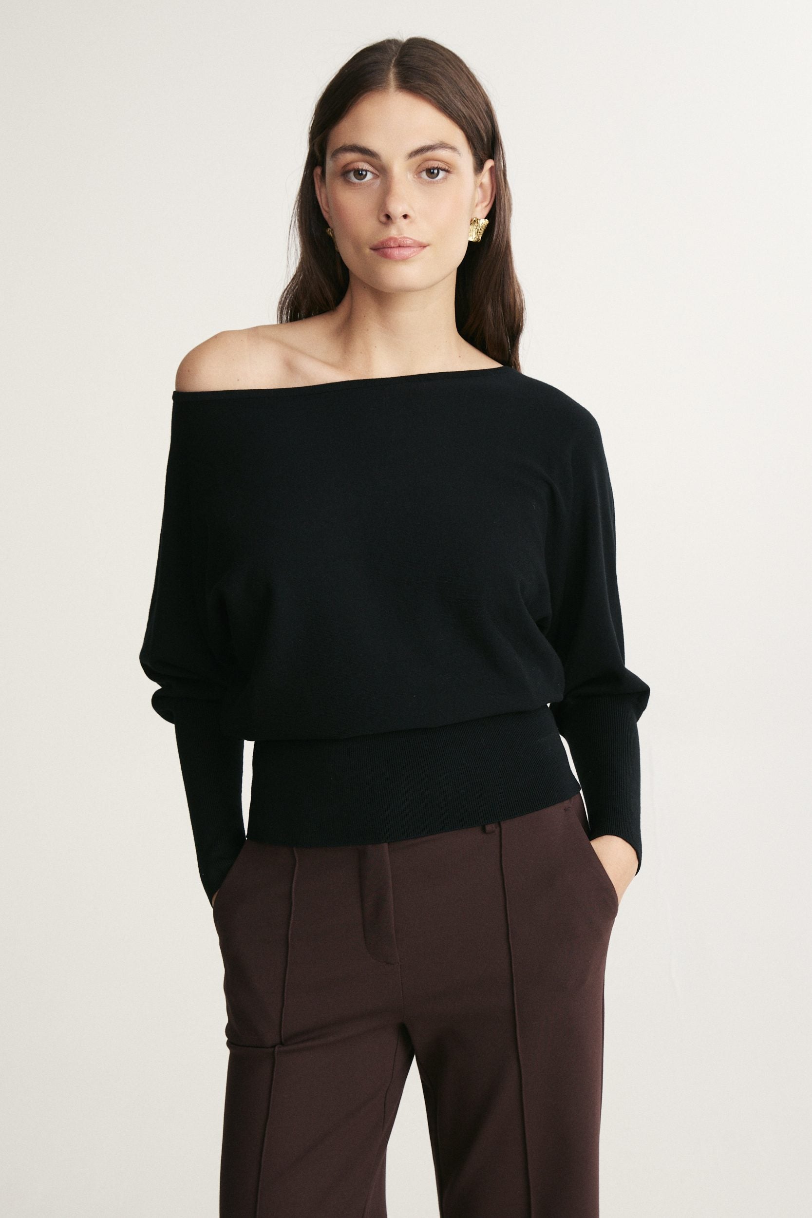 Off shoulder sweater