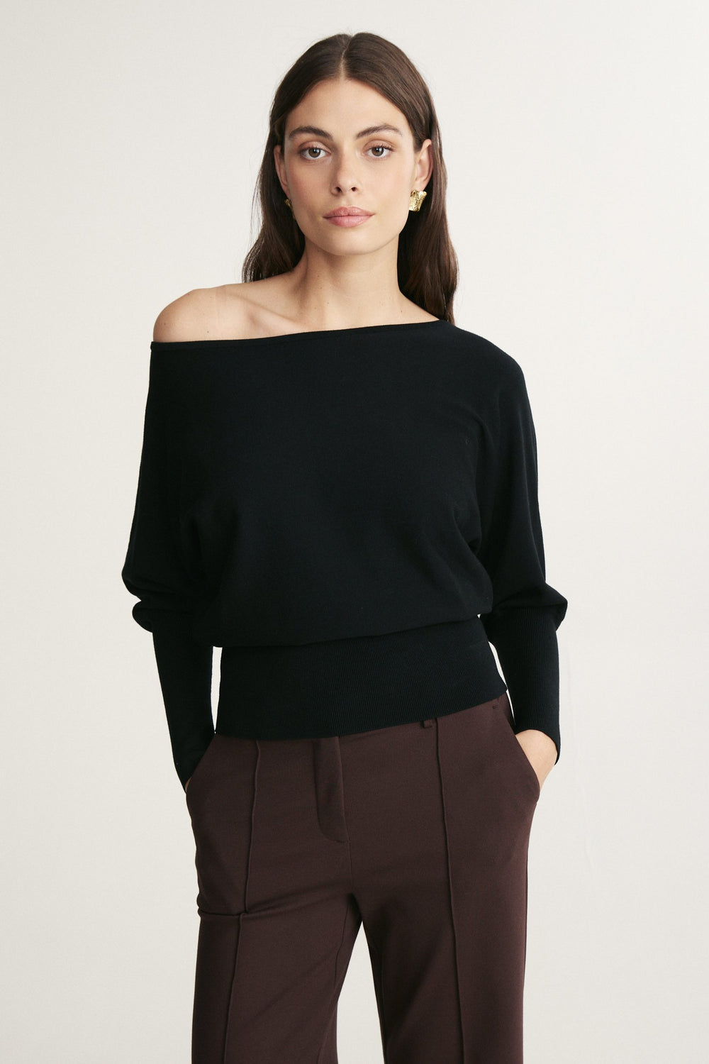 Off shoulder sweater